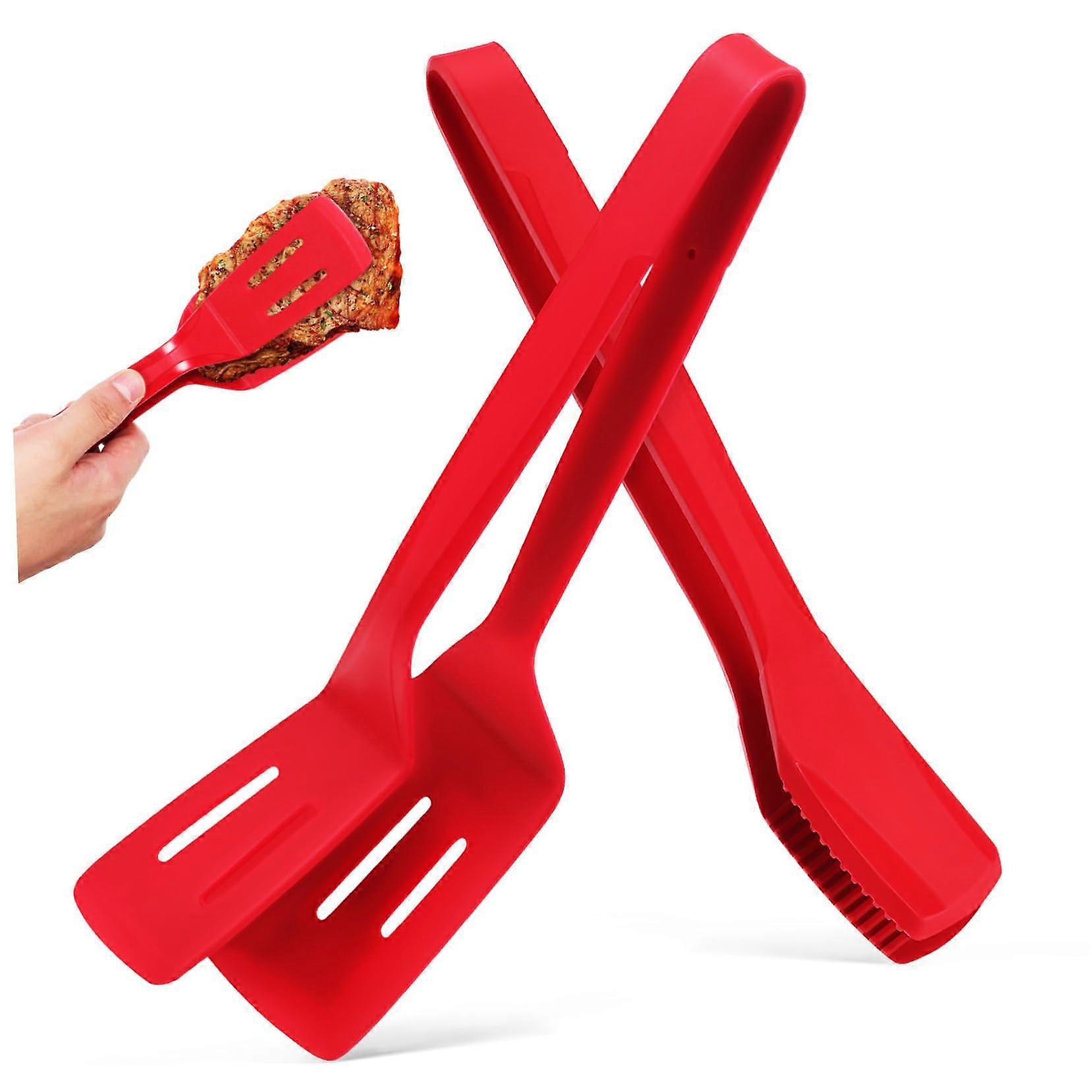 1 set silicone grill tongs set partial cooking utensil steak clamp and silicone tongs for grilling results heat resistant and versatile
