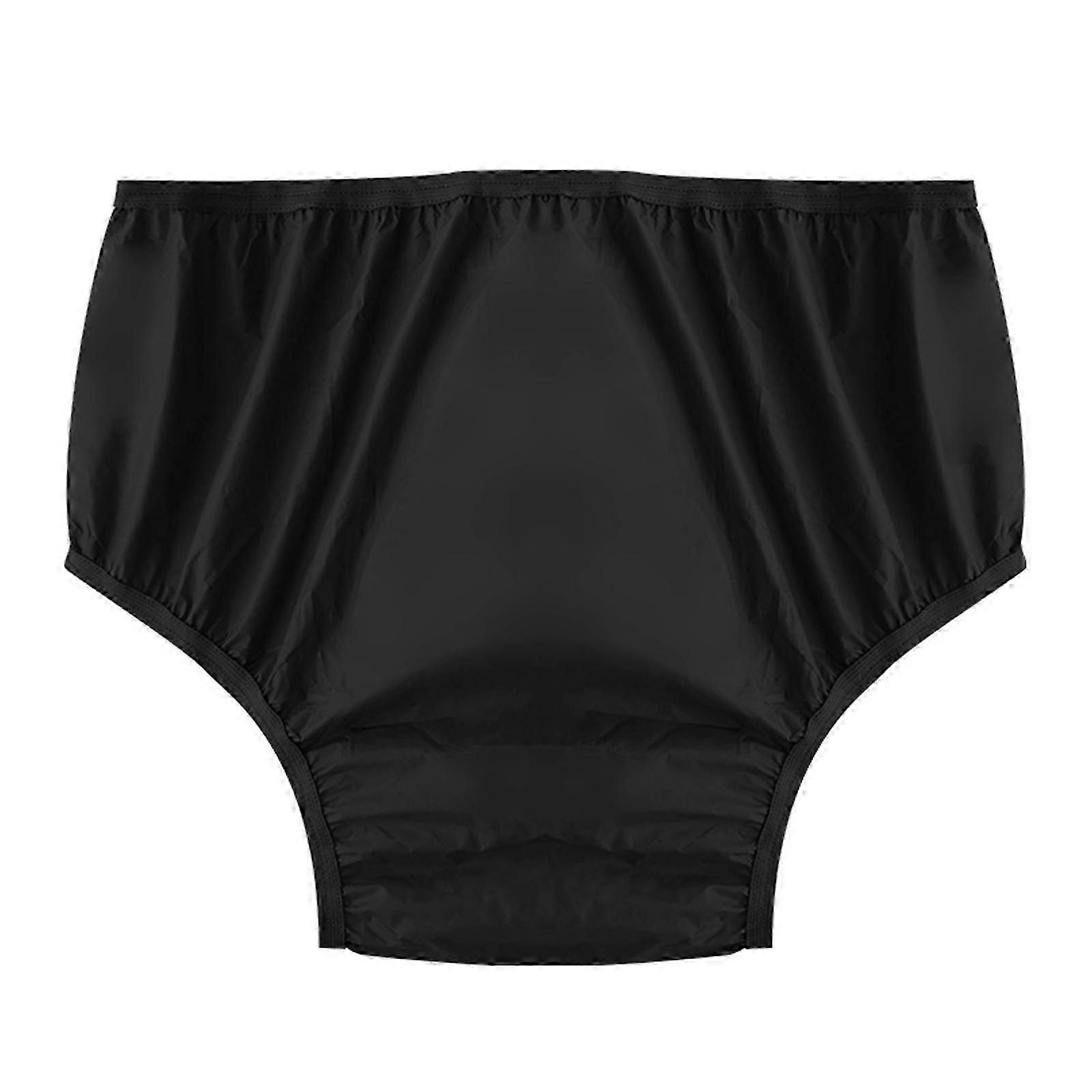 Erwachsene Inkontinenzhose Wasserdichte EVA-Unterhose Wiederverwendbare Windeln Abdeckung Ältere Unterhosen Auslaufsichere Funktion Weiß XL