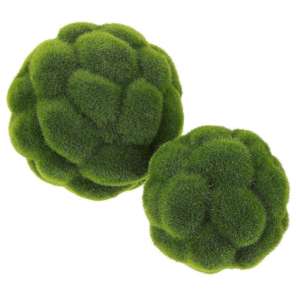 Faux Decorative Greenery Balls Imitation balls Decor Window Display Applicable Spherical Shape Plastic Made 2Pcs