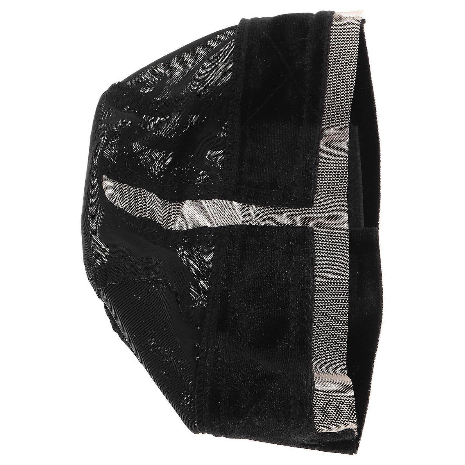 Soft Mesh Wig Cap with Elastic Band for Secure Fit, Breathable and Comfortable Hairnet for Wig Making and DIY Hair Extensions, Black