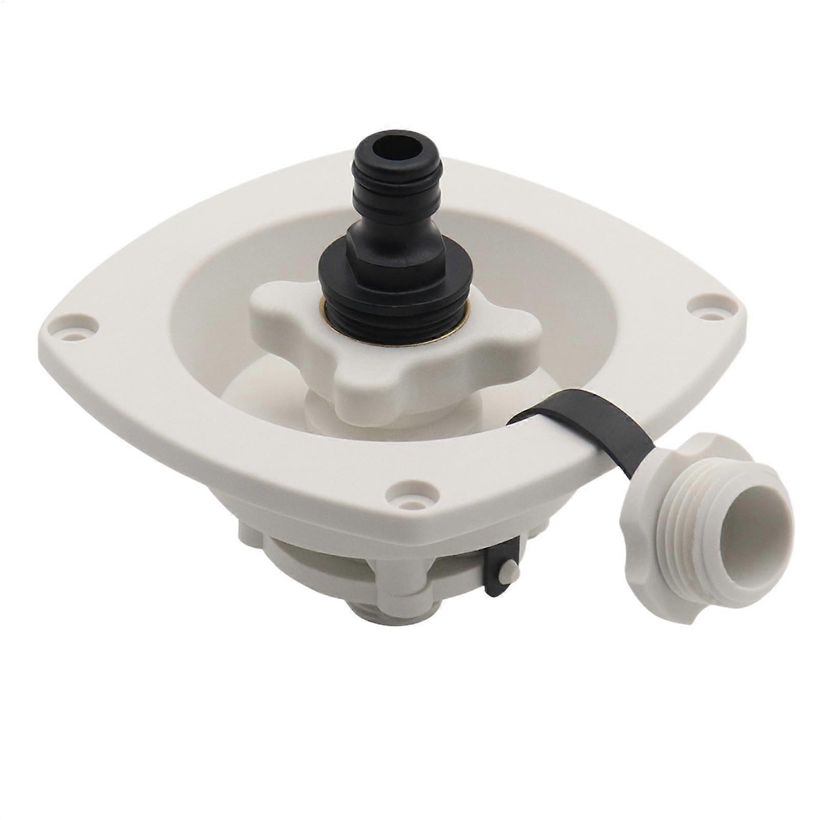RV Water Inlet Replacement with Lid - RV Water Filling Adapter, 1.5 Inch Hose Filler for Marine and Camping Vehicles