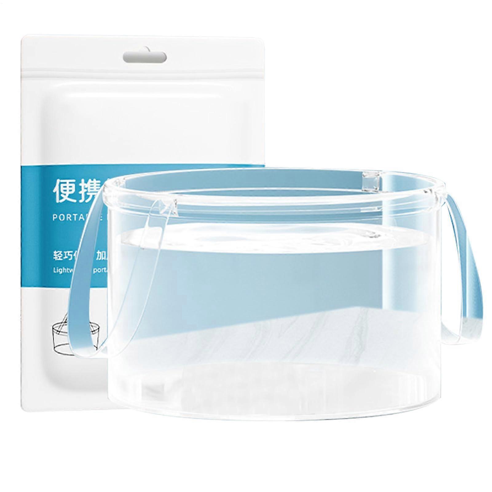 Portable Wash Basin Foldable Transparent With Handle, 12L Capacity, For RVs And Camping, Baby Clothes