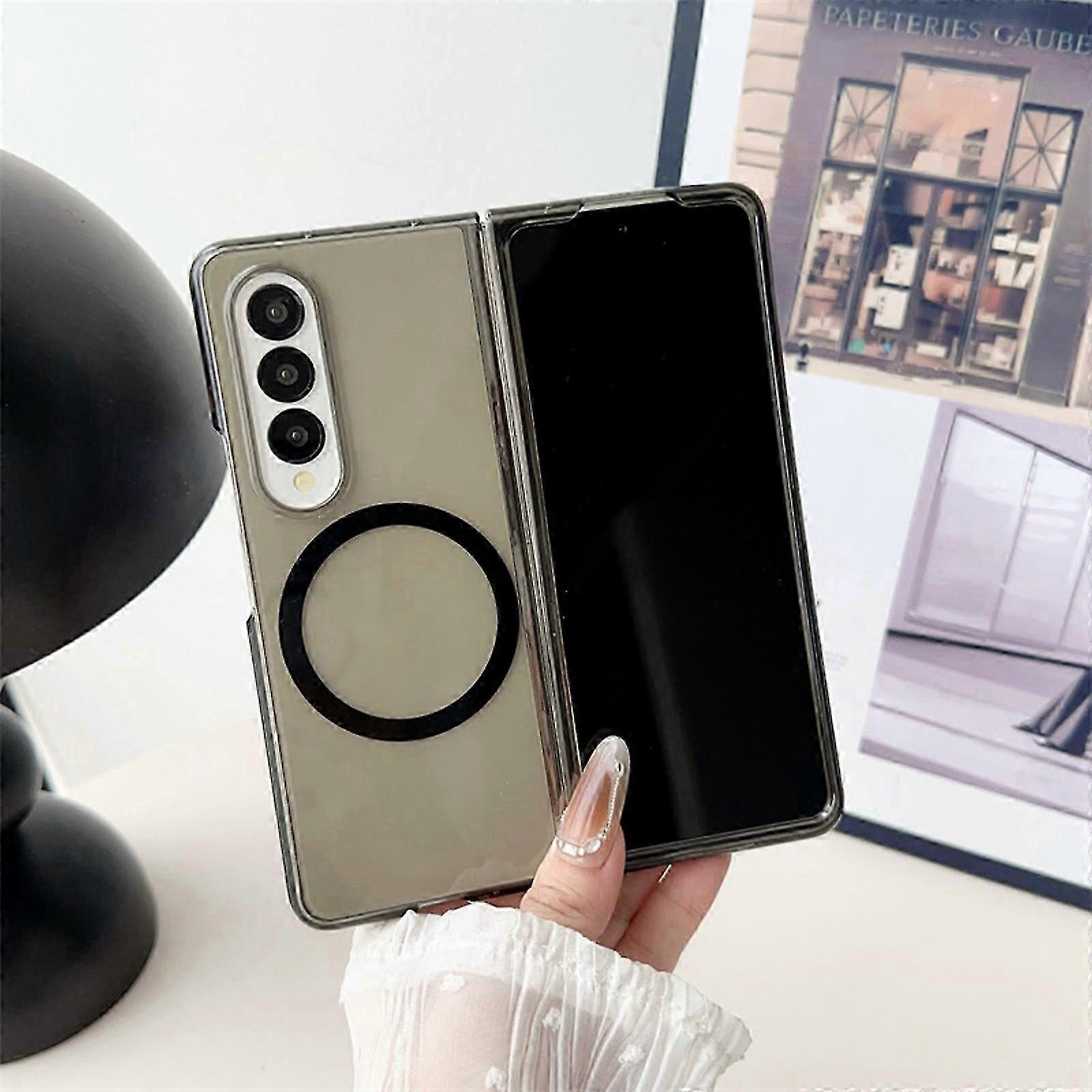 Magnetic for Galaxy Z Fold 6 5G Case, Lightweight Slim Hard PC Shockproof Protective Phone Clear Case Z Fold6