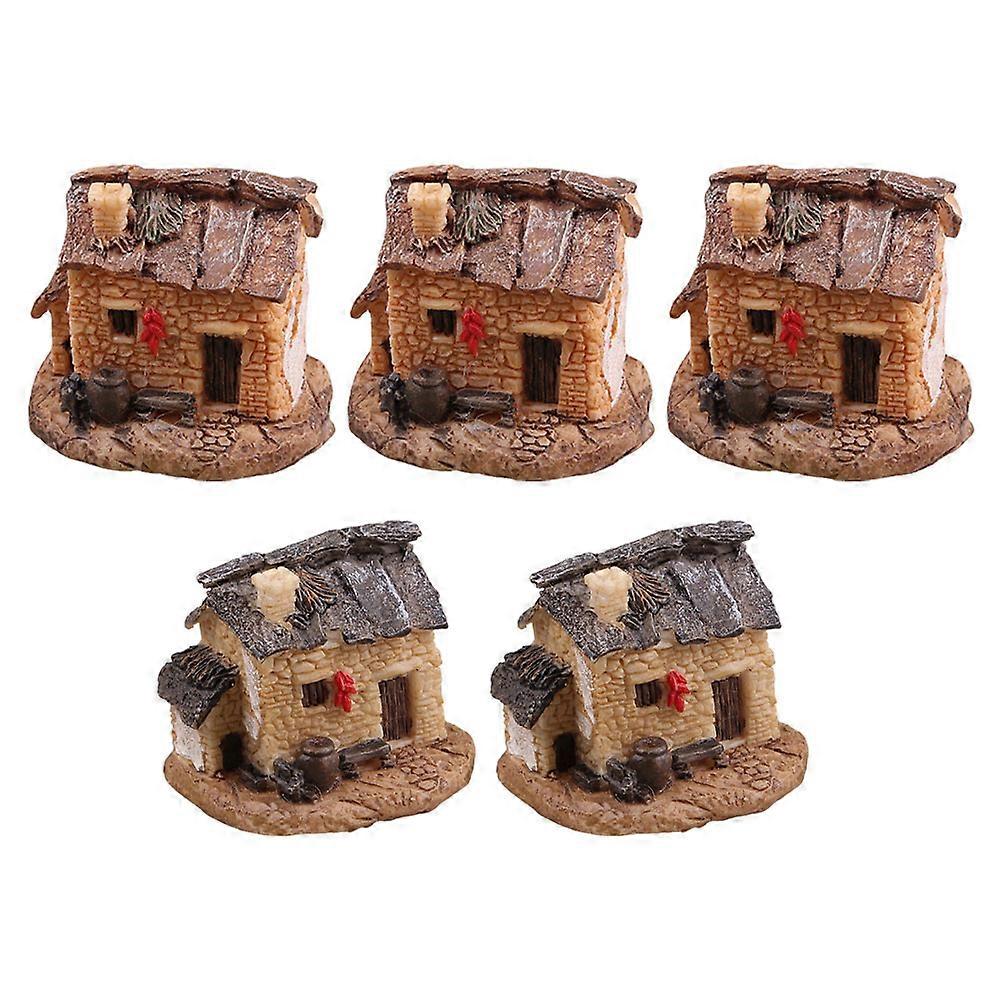 Aquarium Landscape Items Miniature Aquarium Decor Random Style Resin Material 5Pcs