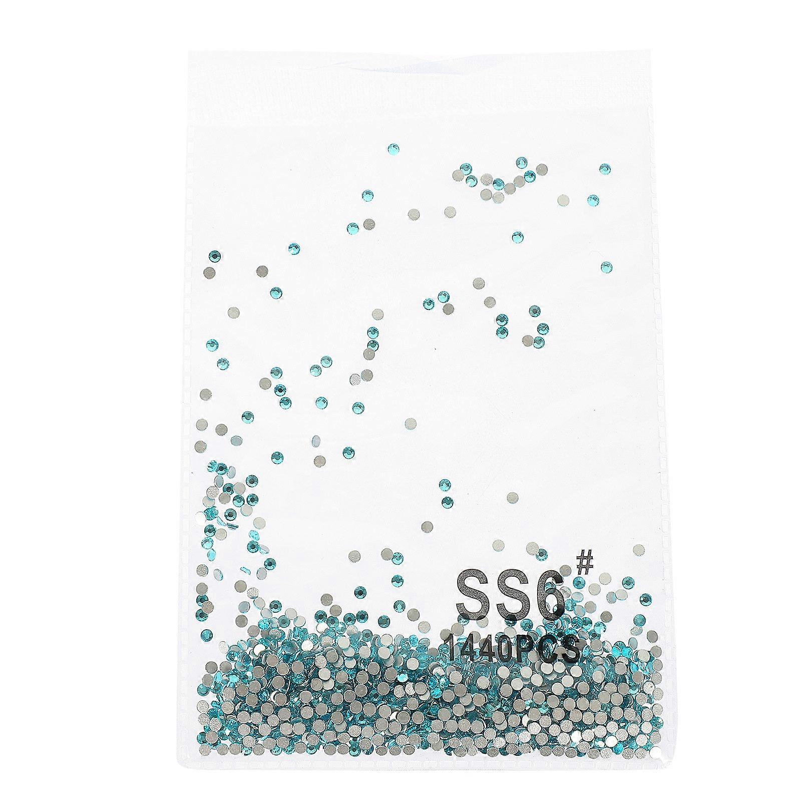Blue Glass Nail Art Gems for DIY Use at Home Safe Durable with 1 Set of