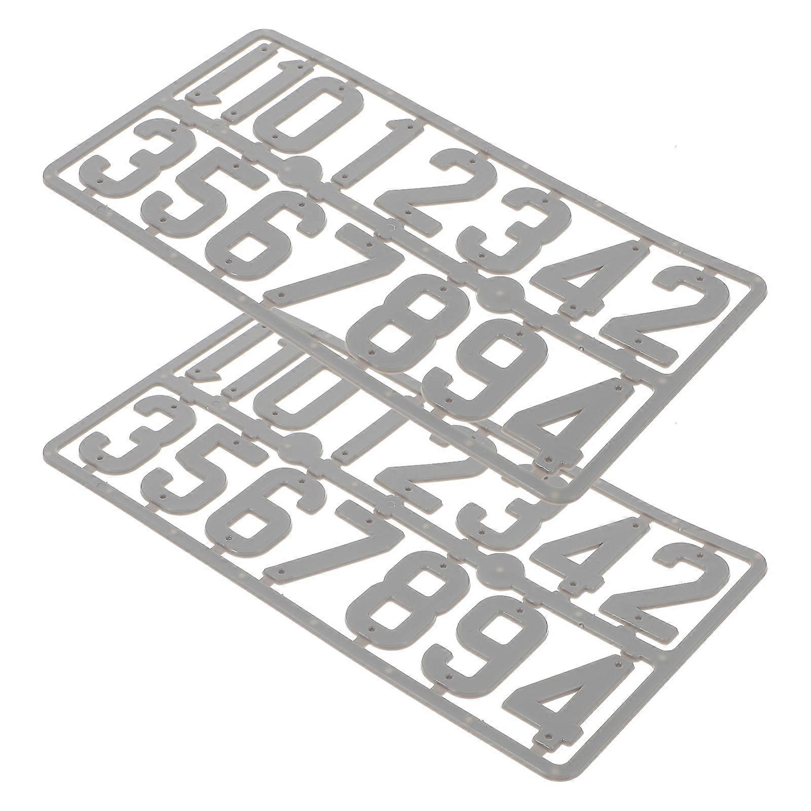Durable Plastic Beehive Number Mark for Beekeeping Use Grey Easy to Identify Any Number 2PCS