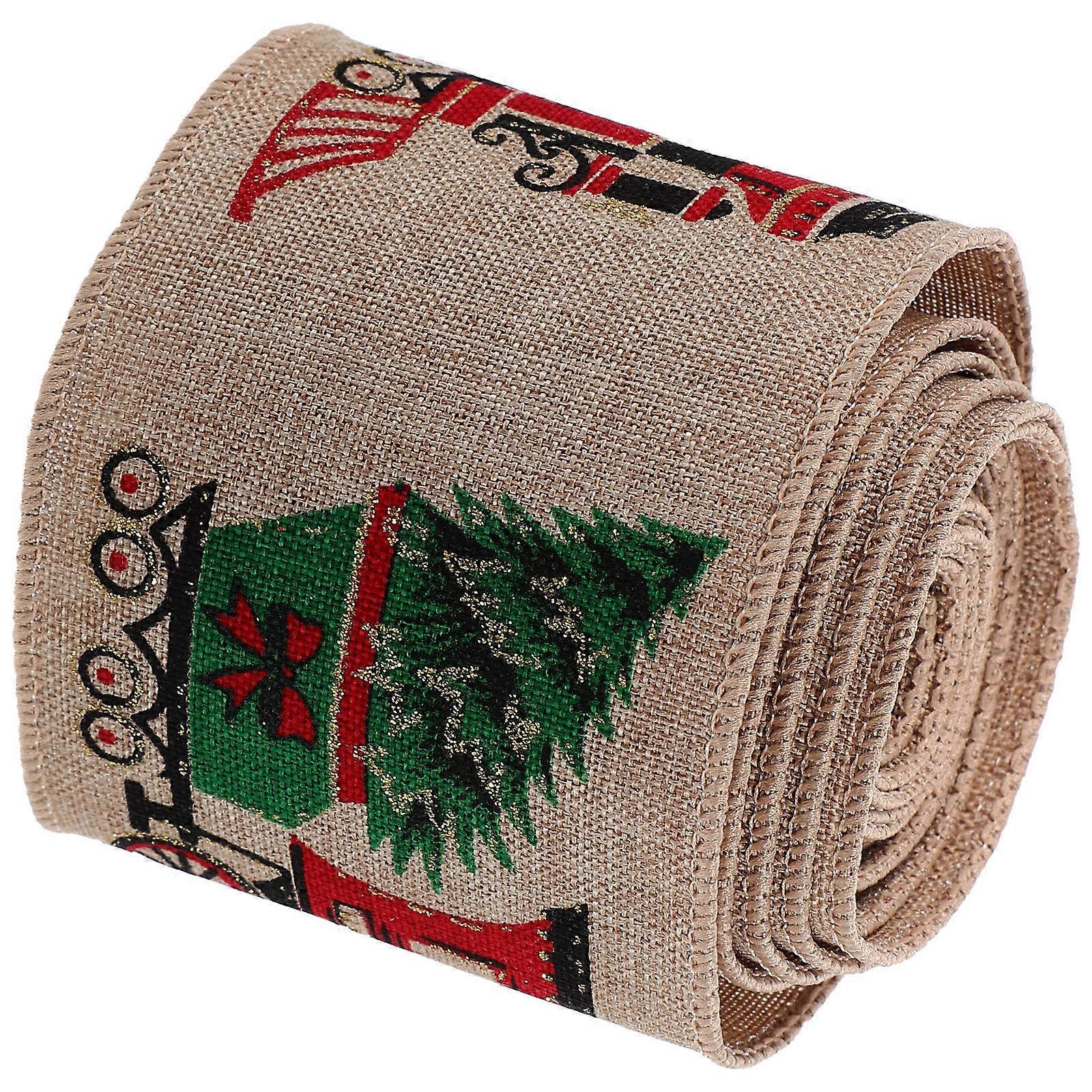 Wrapping Ribbon Christmas Crafts Diy Bow Making Holiday Decor Coffee 200cm X 6.3cm 1 Roll