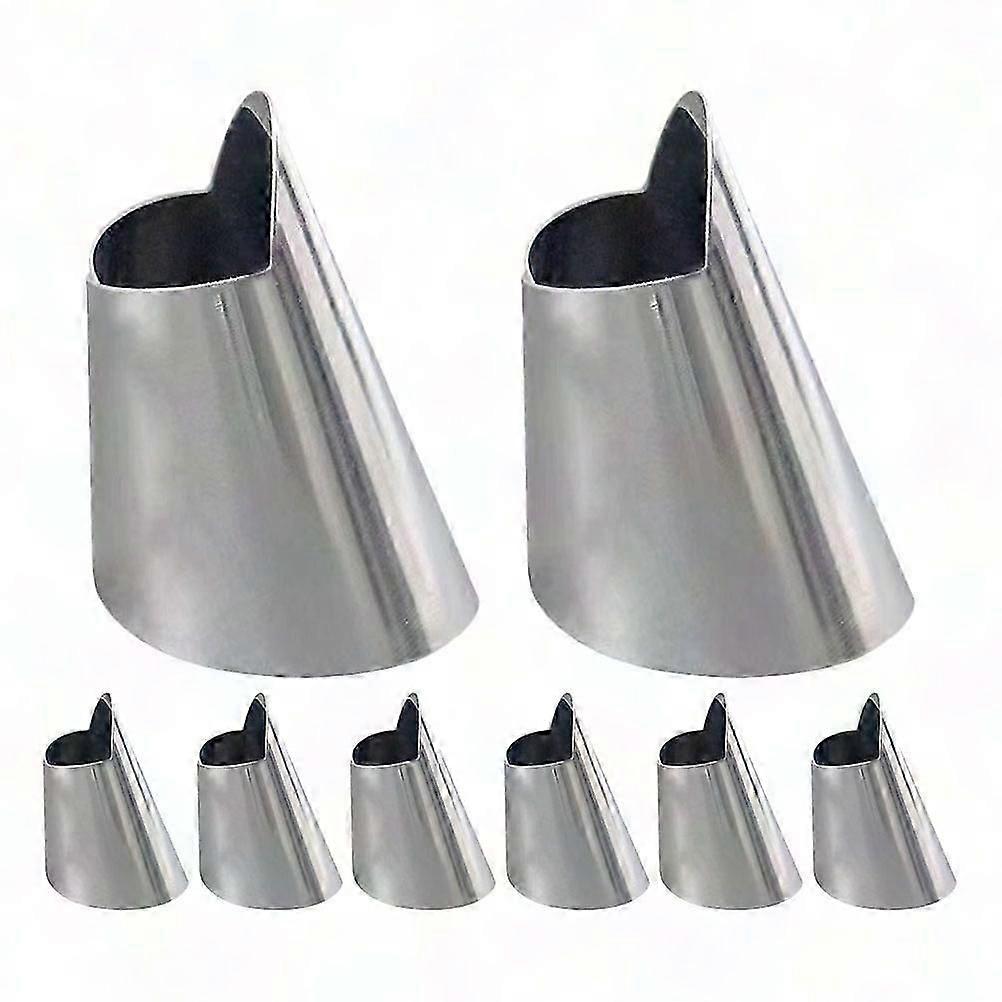 8 PCS Stainless Steel Chef Finger Protector Nut Cracker & Bean Sheller for Kitchen