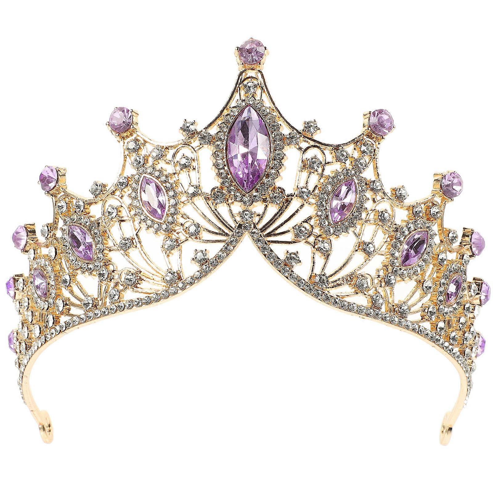 Here's an elegant and compelling product description based on the details you provided:
**Elegant Rhinestone Inlaid Tiara – Timeless Vintage