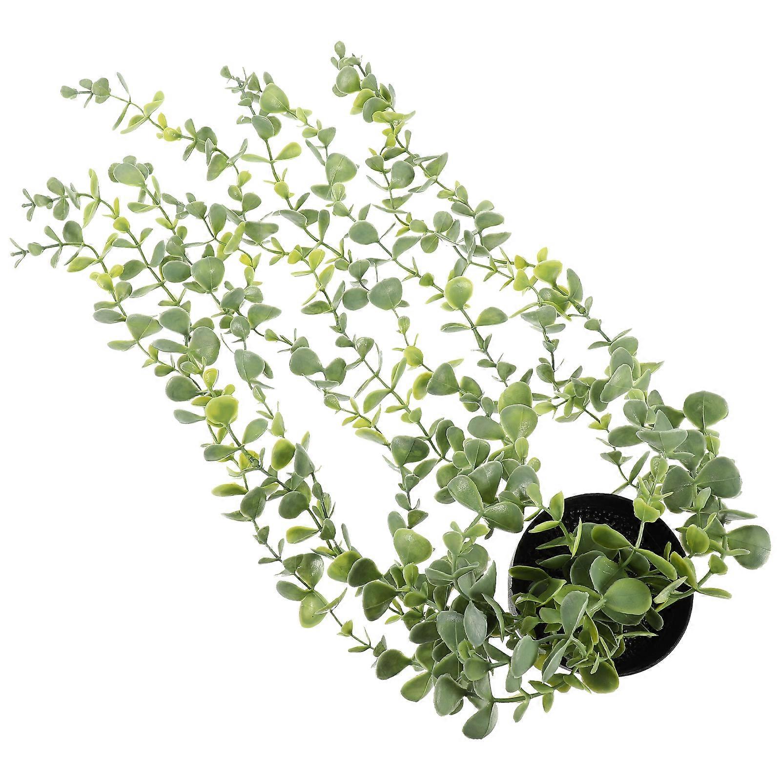 Artificial Eucalyptus Leaf Bonsai Decoration Artificial Bonsai Pot Decoration