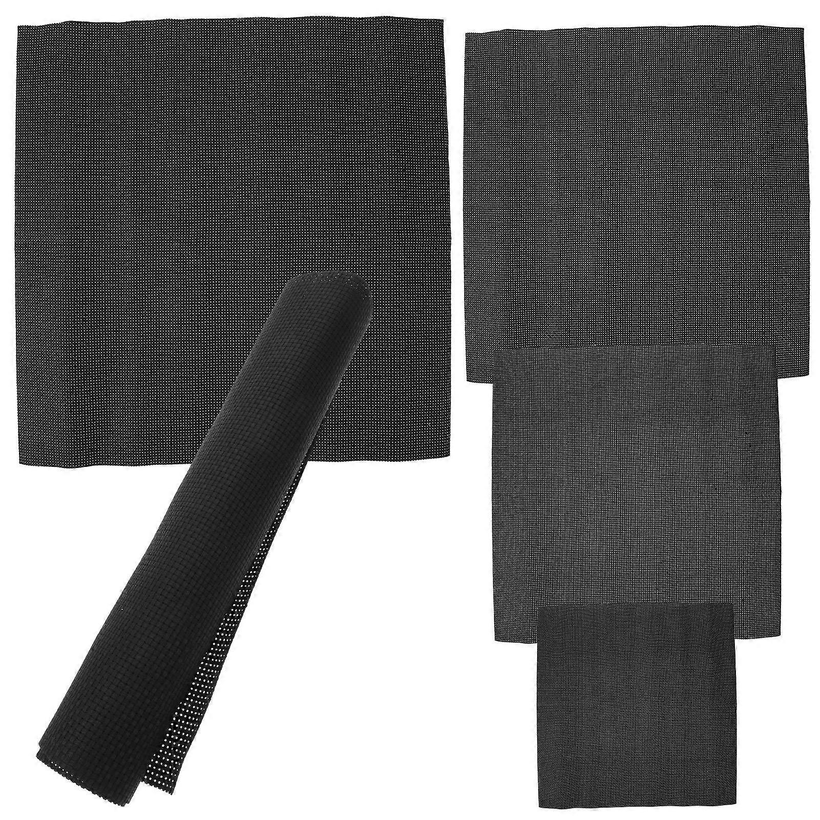 Cotton Cross Stitch Fabric 5Pcs Black with Easy Thread Control for DIY Crafts