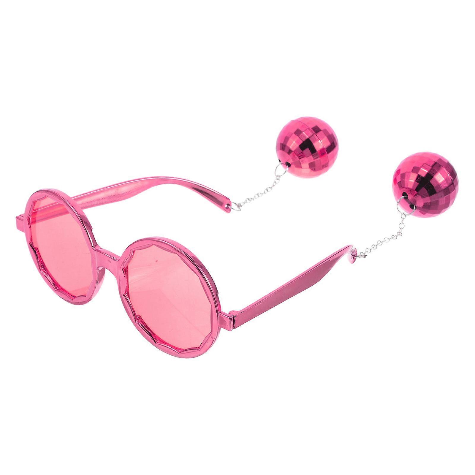 Vintage Disco Ball Sunglasses Retro Party Glasses For Adults Unique Novelty Accessory With Funky Pendant For Festivals Events