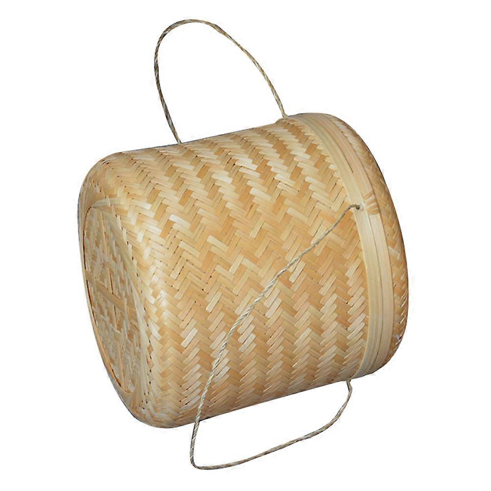 Fruit Storage Basket with Cover Multi-functional Insect-proof Snack Storage Traditional Style 1Set