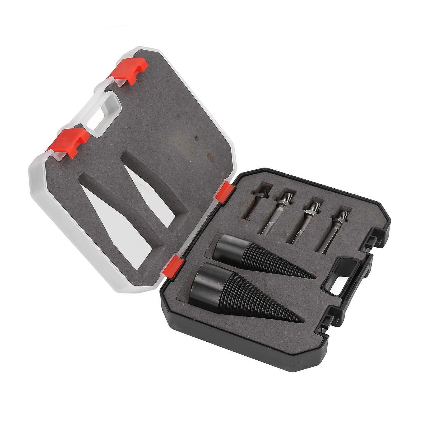 Wood Splitting Drill Bit Titanium Coated Taper Drill for Camping and Outdoor Use, Reduces Friction, Stepper Sheet