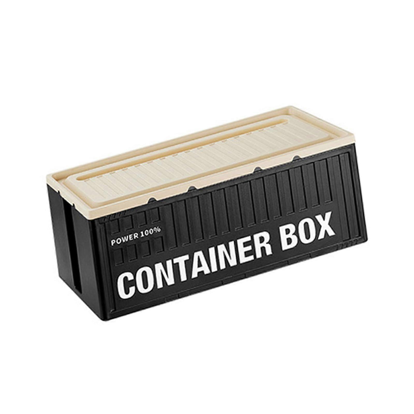 Simple and elegant cable storage box, elegant creamwhite wire desk storage box, ideal for home, office, and students.