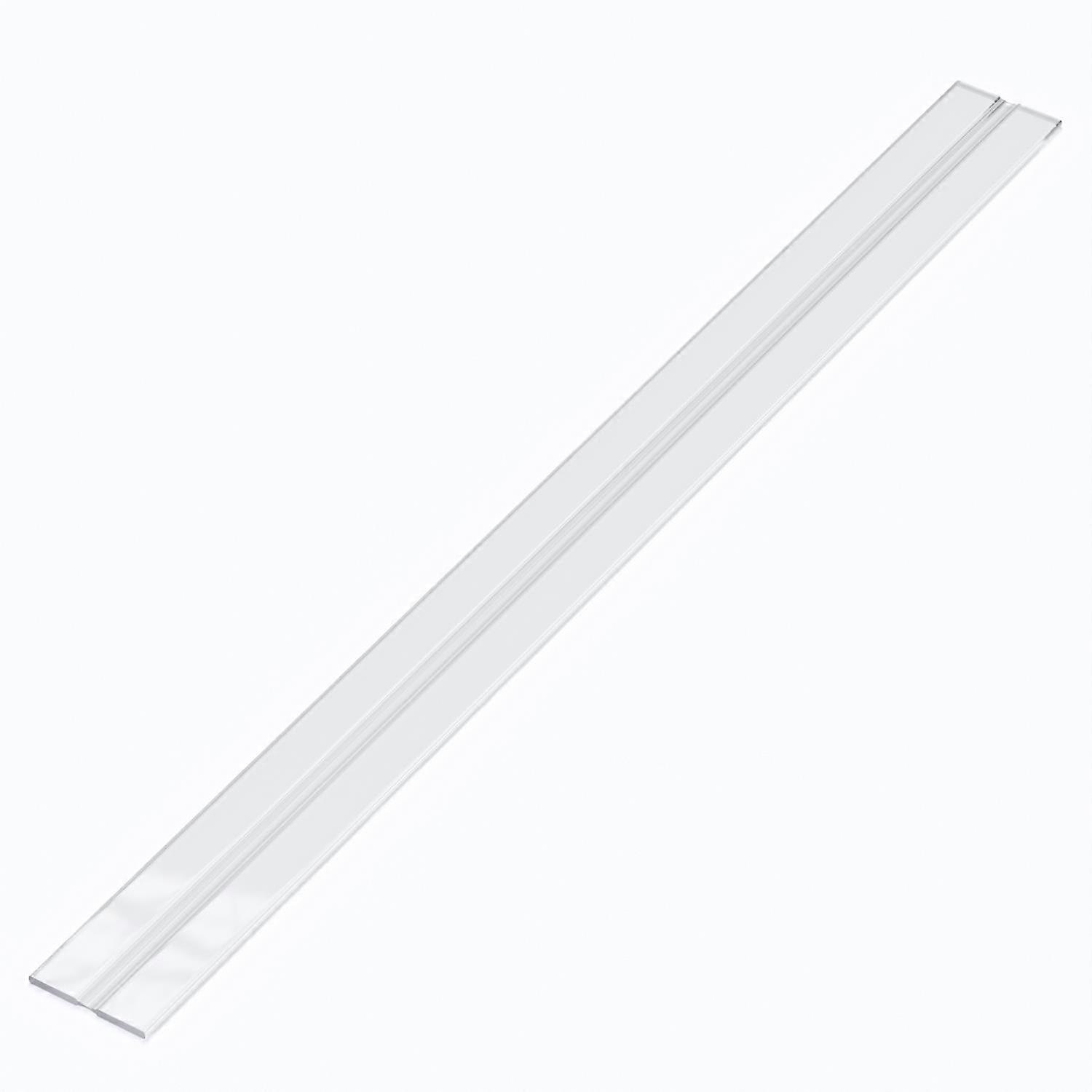 4x Clear, Flexible Acrylic Hinges, 500mm. Low Profile, Living Flex Hinge