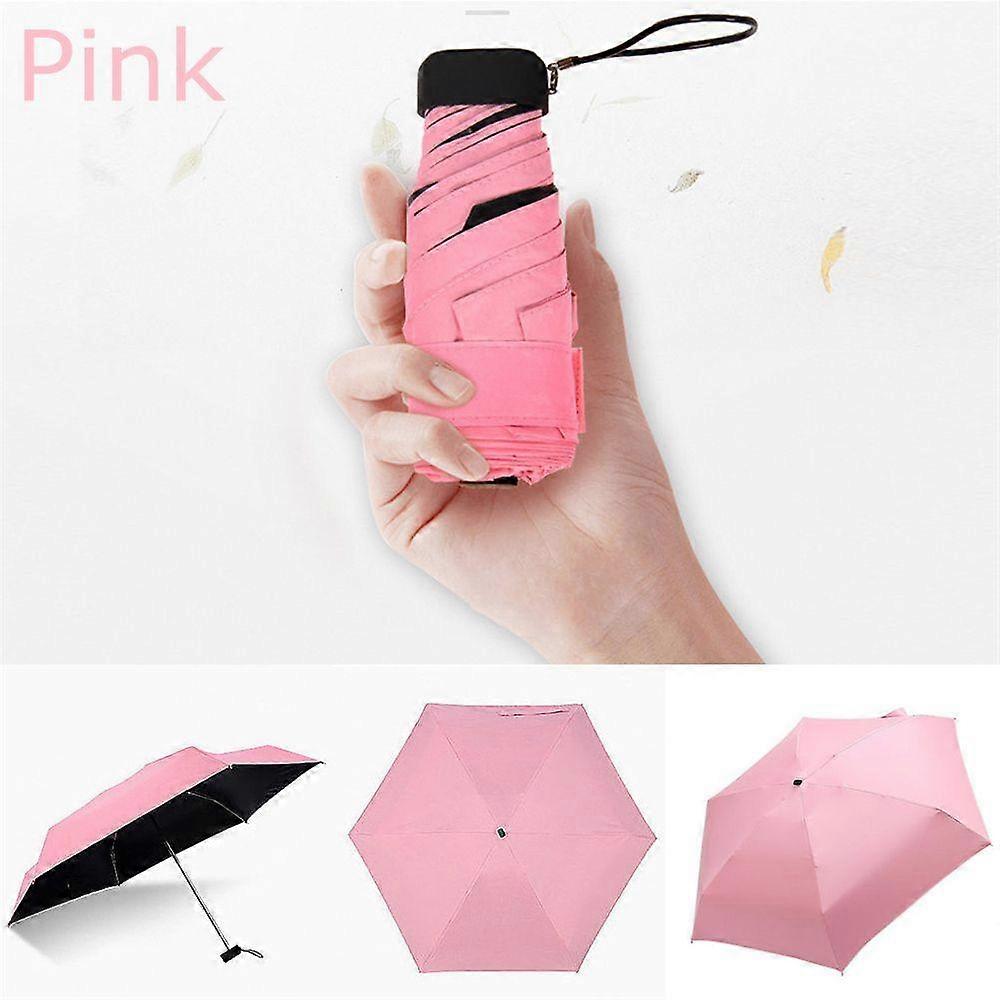 Waterproof Anti-UV Portable 5 Fold Sun Umbrella Pocket Compact Mini Umbrella Rain Umbrella