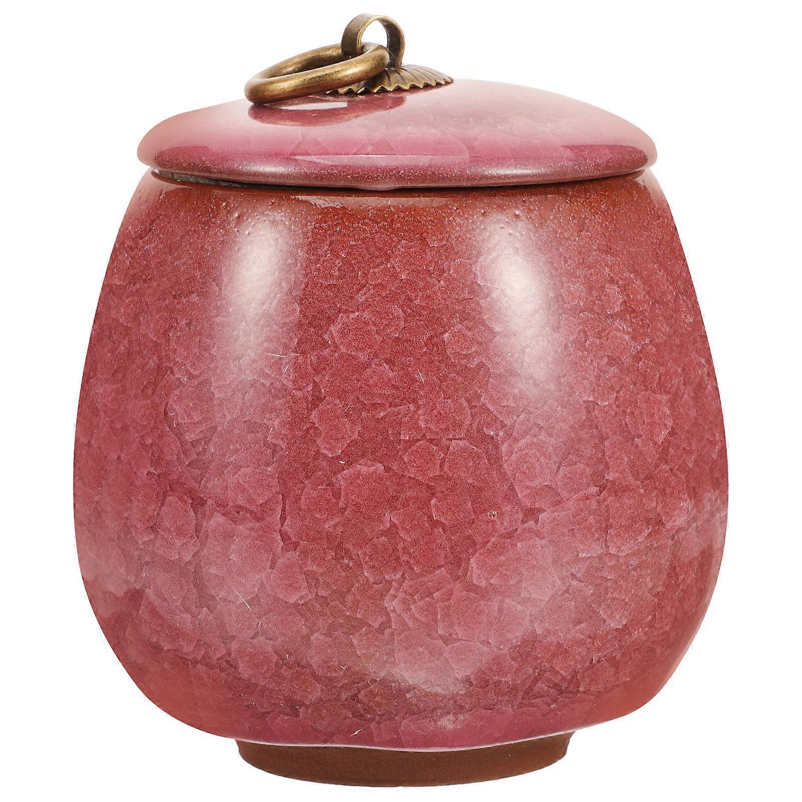 Small Pet Urn Memorial Ceramic Container for Cat Dog Keepsake Casket