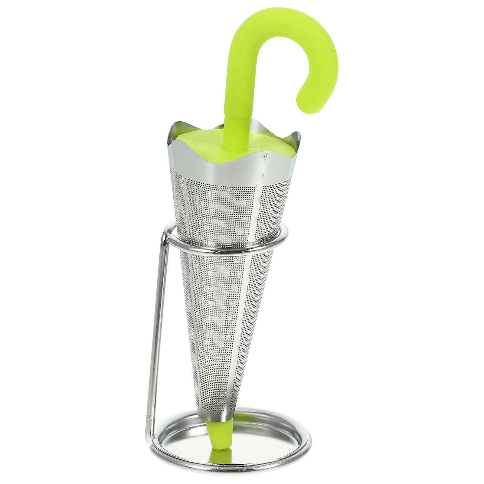 Tea Infuser Strainer Household Tea Filter Modern Design Green Silicone Material 1Pack
