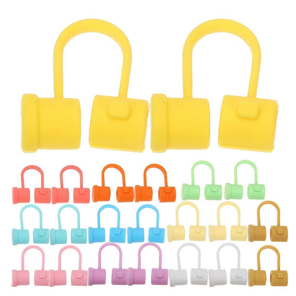 Straw Covers Cap 30 Pcs Reusable Drinking Straw Covers For 6-8 Mm Straws Silicone Straw Plug Straw Toppers For Tumblers
