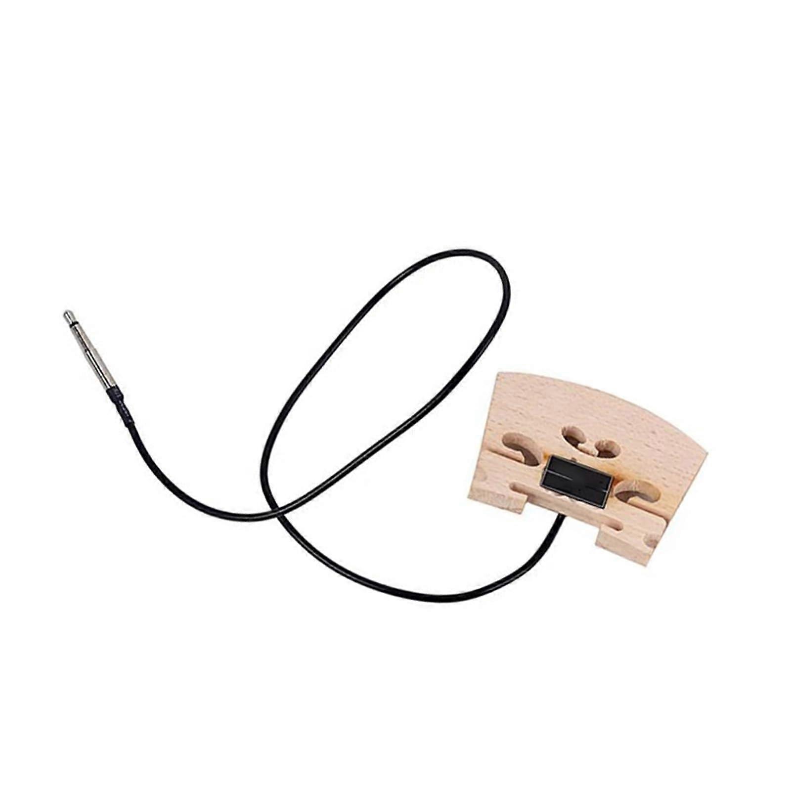 Violin Bridge 4-Piece With Internal Piezo Pickup for Replacing Electrical Parts in 4/4 Size