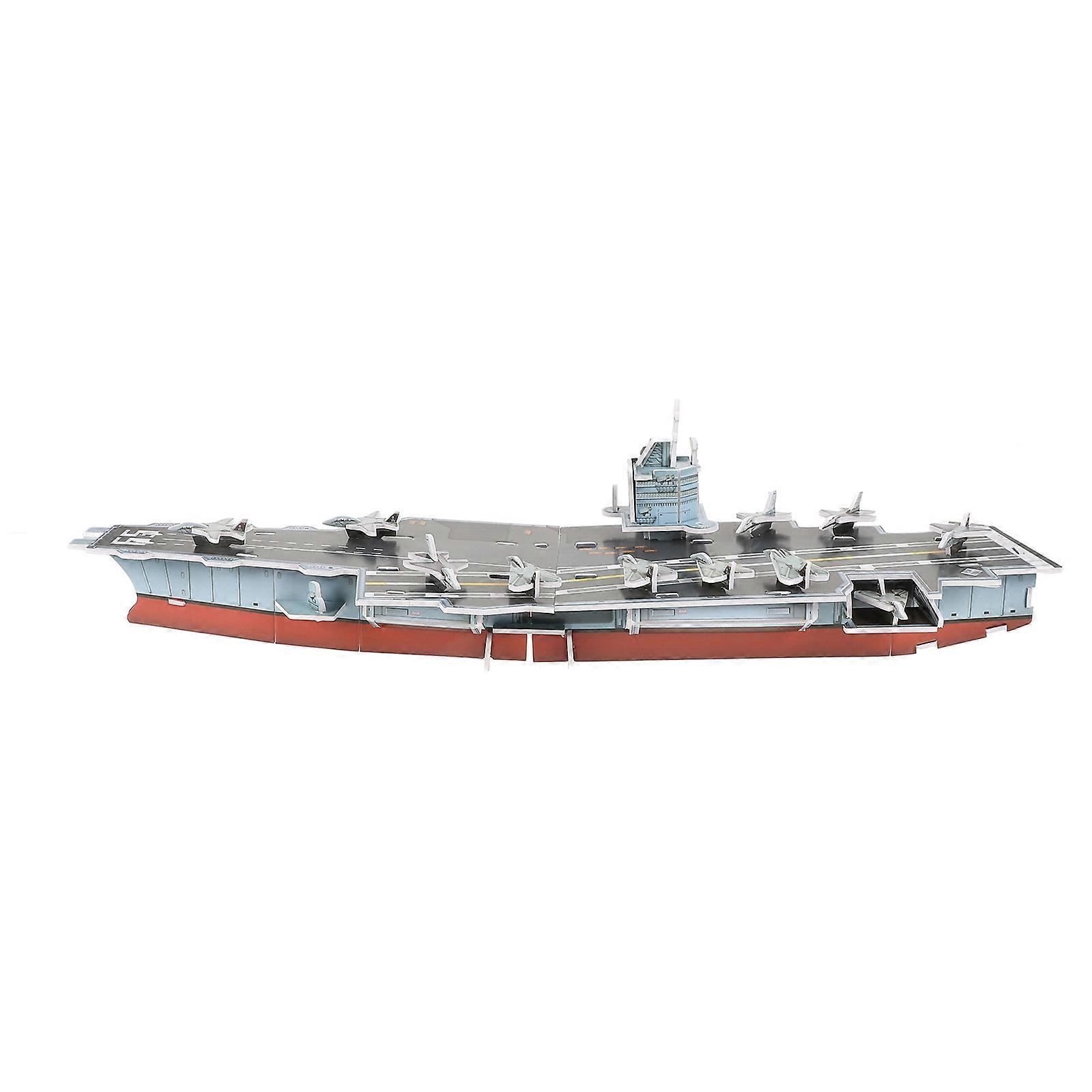 Puzzle Model Aircraft Carrier Kit DIY Assembly Warship for Adults Engaging Jigsaw Experience with Safe Materials for Creative Fun and Family Bonding