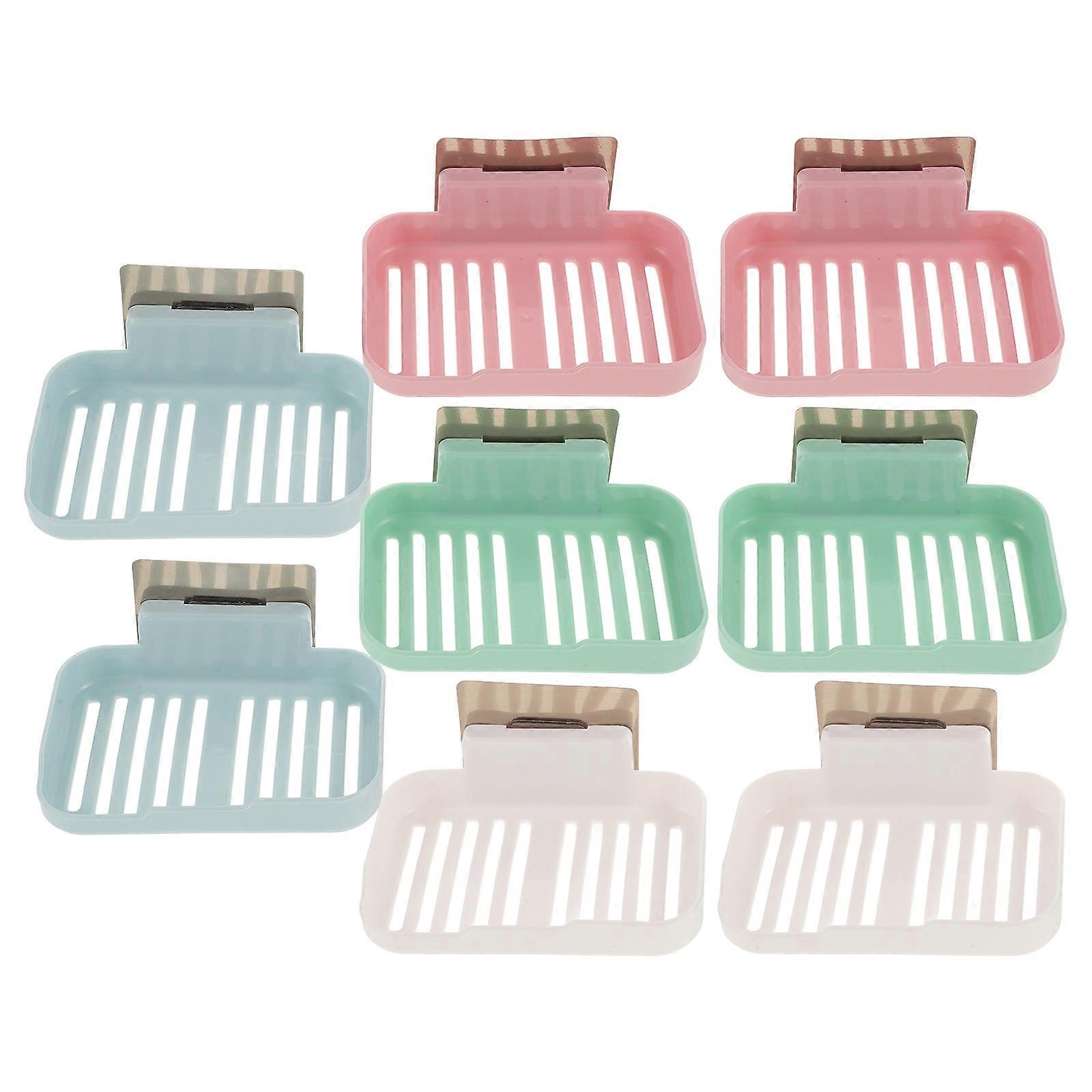 Blue Punch Free Soap Shelf Wall Hanging Bathroom Organizer with Mesh Design for and Storage Use 8pcs Set