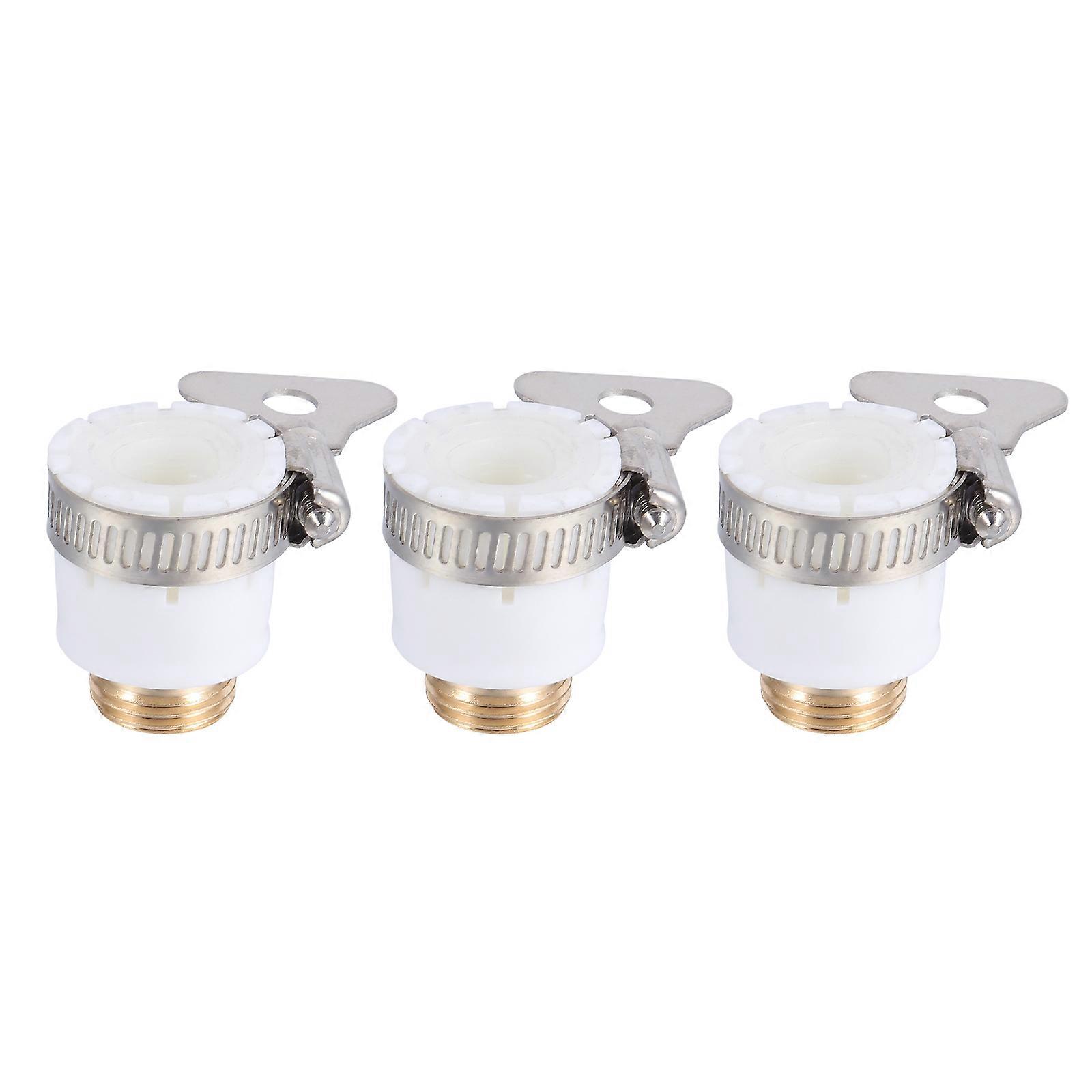 3pcs Faucet Connector for Garden Hose, Compatible Taps, Cold Resistant, Food Grade Inner Ring, Durable Hose Clamps