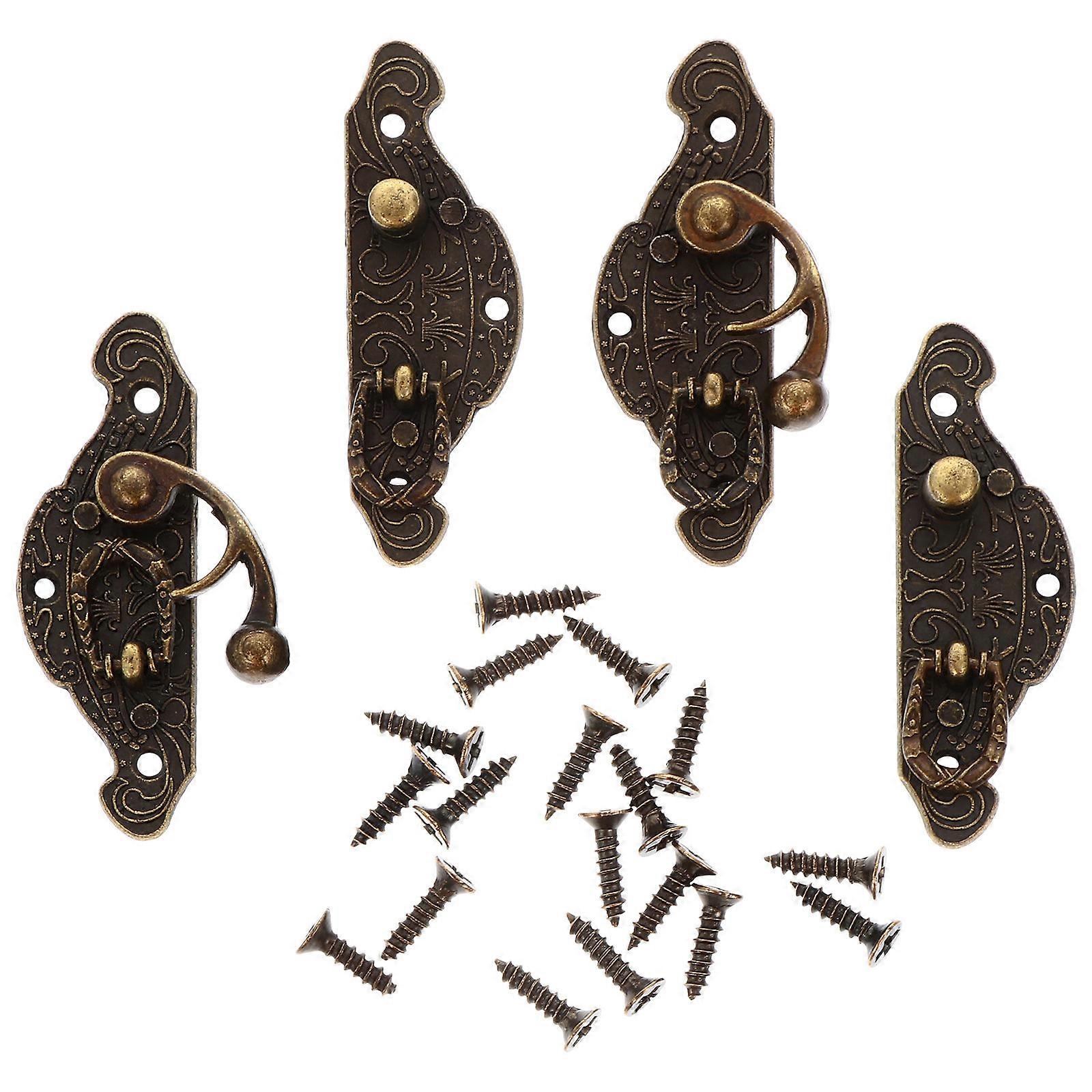 Classical Jewelry Box Latches Case Locks Bronze 2Pcs