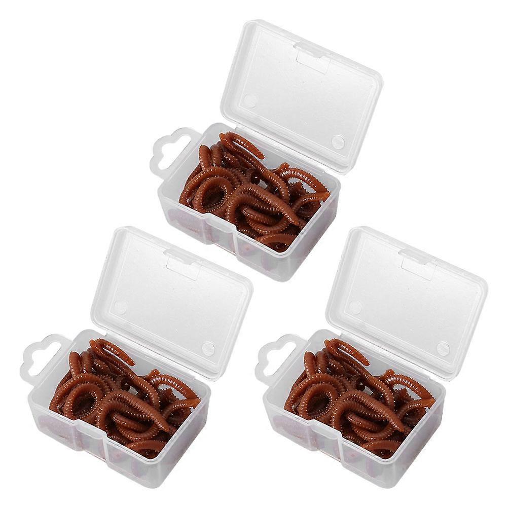 Artificial 3Pcs Lure Boxes Halloween Tricky Toy 9x1CM Brown Silicone