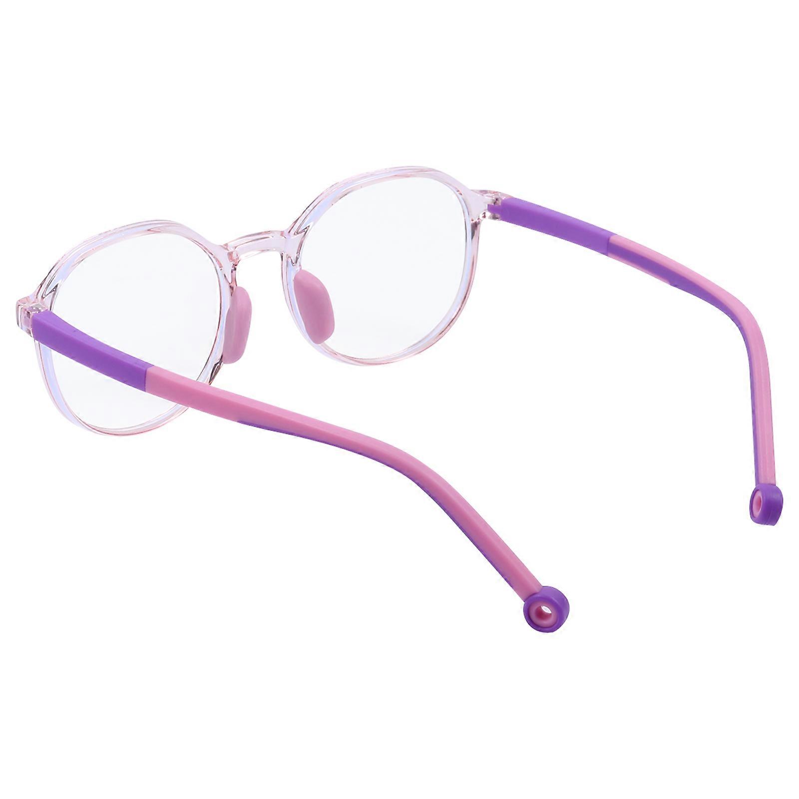 Kids Eyeglasses Simple Anti-Blue Light Design For Computer Use Pink 1Pack