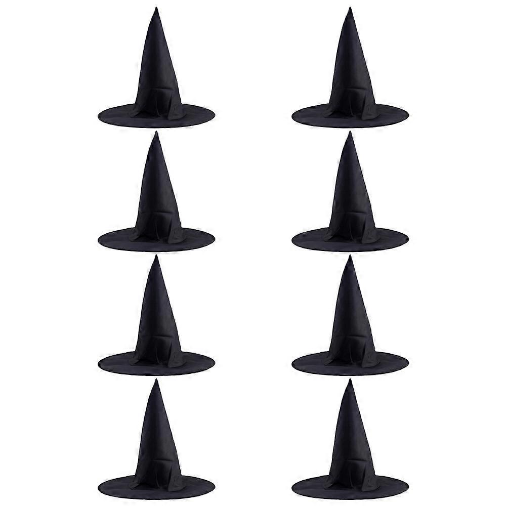 Halloween Witch Hat Decorative Wizard Caps for Decor 8Pcs Cosplay
