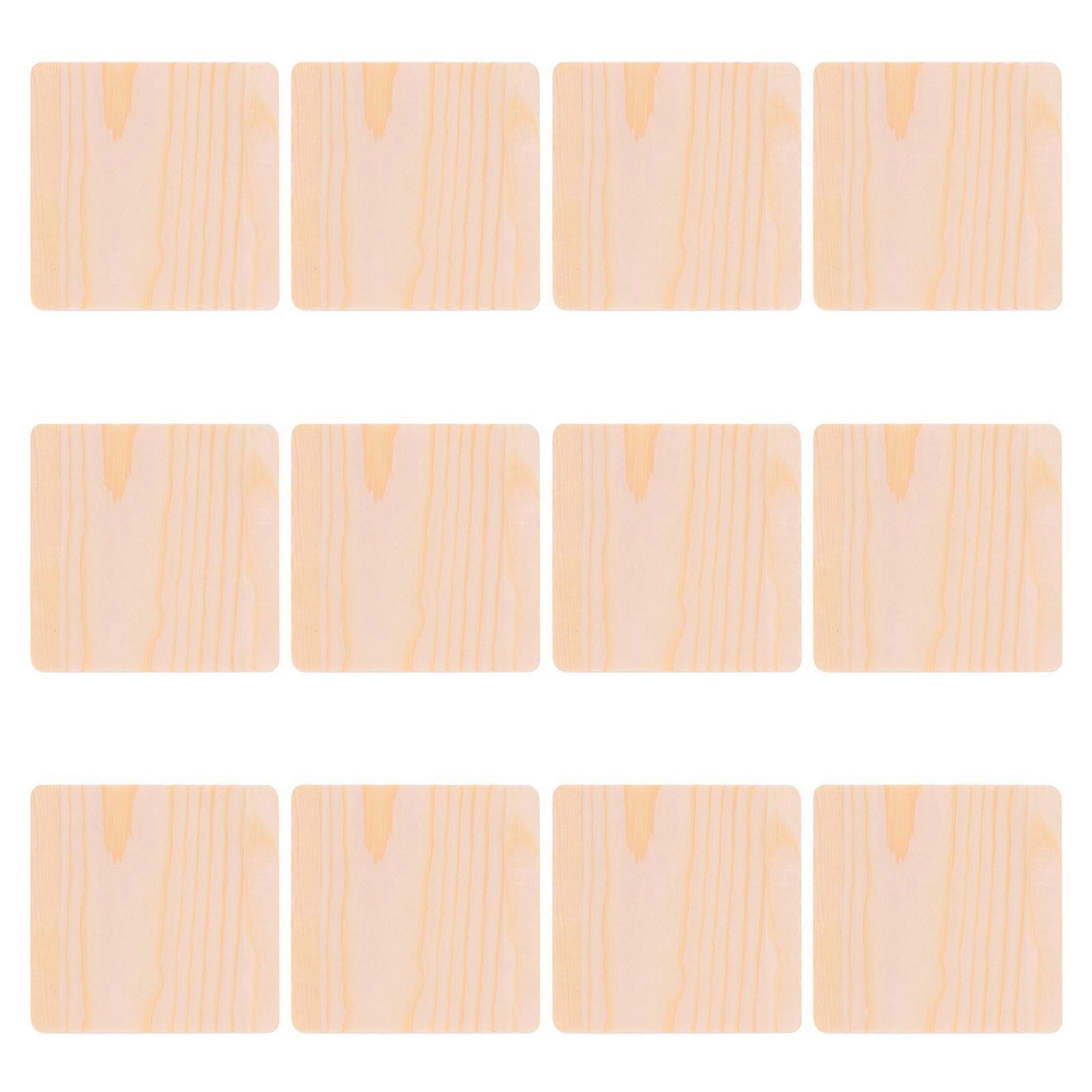 Tableware Pads 12 Pcs Square Coasters For Kitchen And Dining Room Light Yellow Prevent Water Droplets