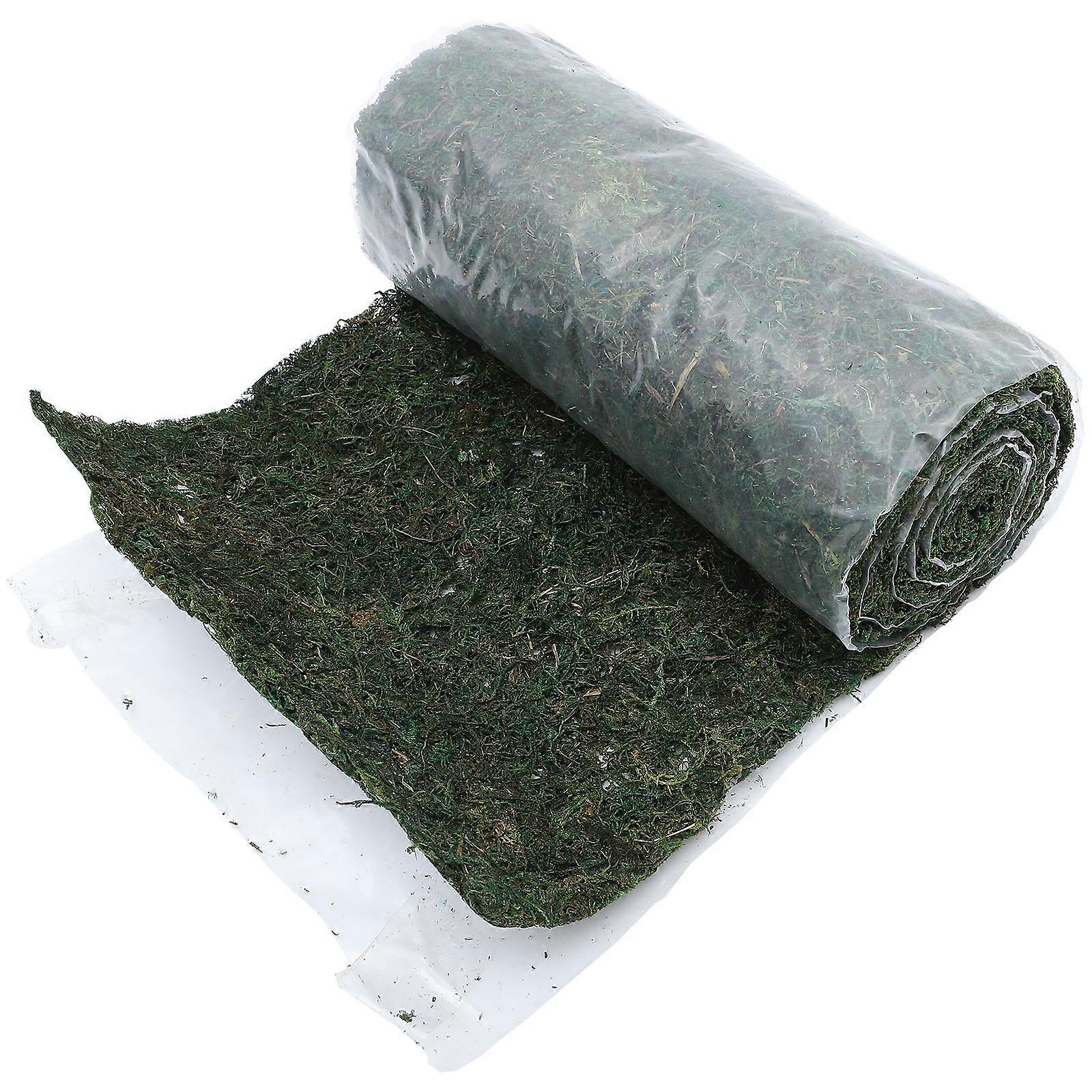 Artificial Moss Mat for Decor Life-like Lawn Supplies 1 Roll Green