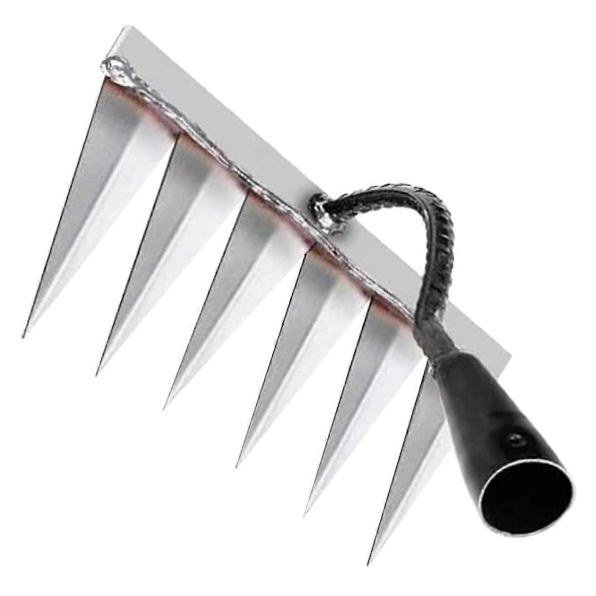 Garden Rake Without Handle, Versatile Tool For Digging, Loosening, Weeding And Leaf Cleaning