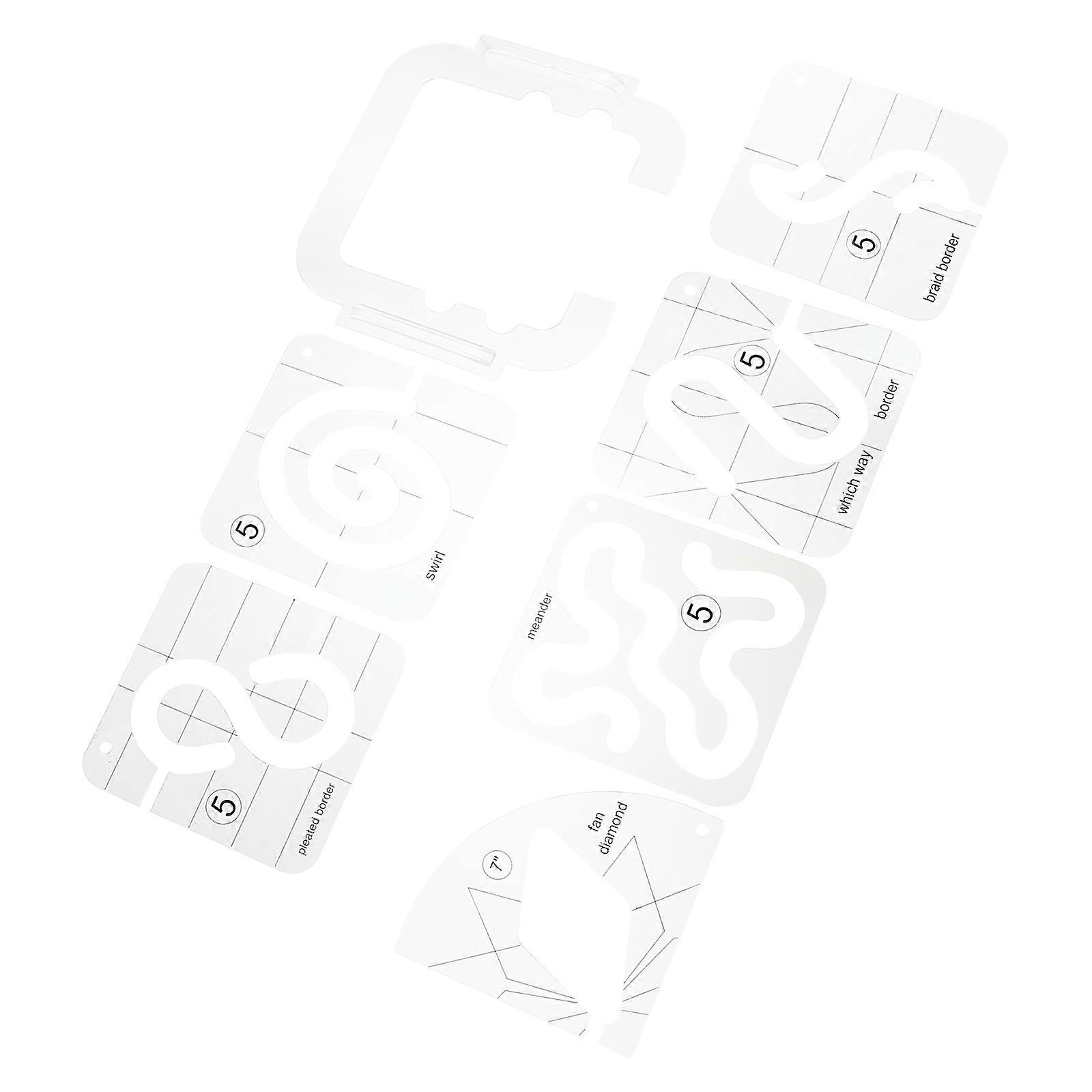 7pcs Acrylic Patchwork Ruler Set for Precision Sewing, Quilting & DIY Design – Transparent Templates for Accurate Cutting & Patterns