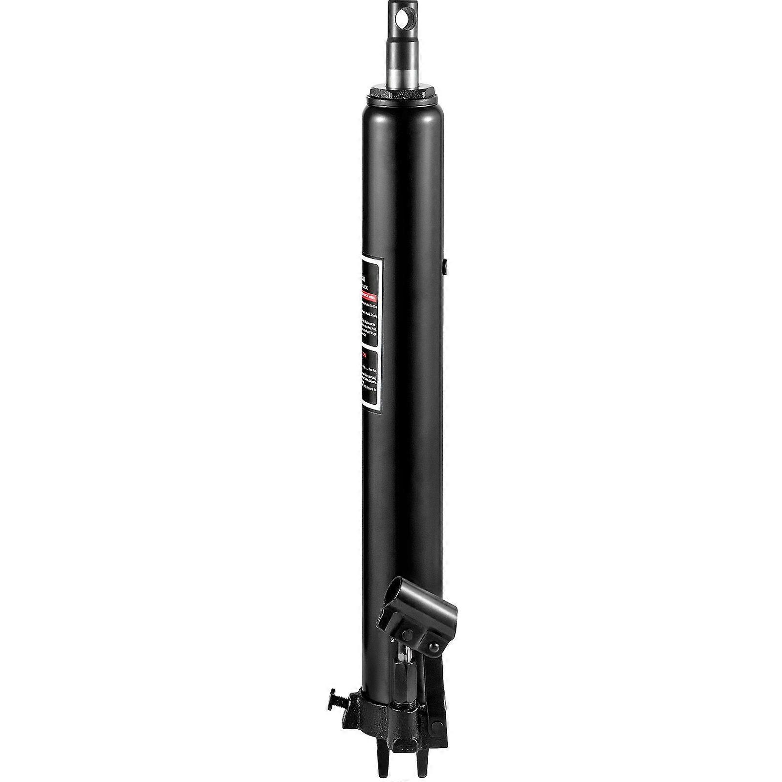 Hydraulic Long Ram Jack, 3 Tons/6600 lbs Capacity, with Single Piston Pump and Clevis Base, Manual Cherry Picker with Handle