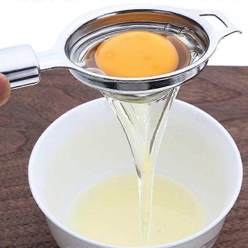 Egg white and yolk separator separates stainless steel strainer kitchen utensil