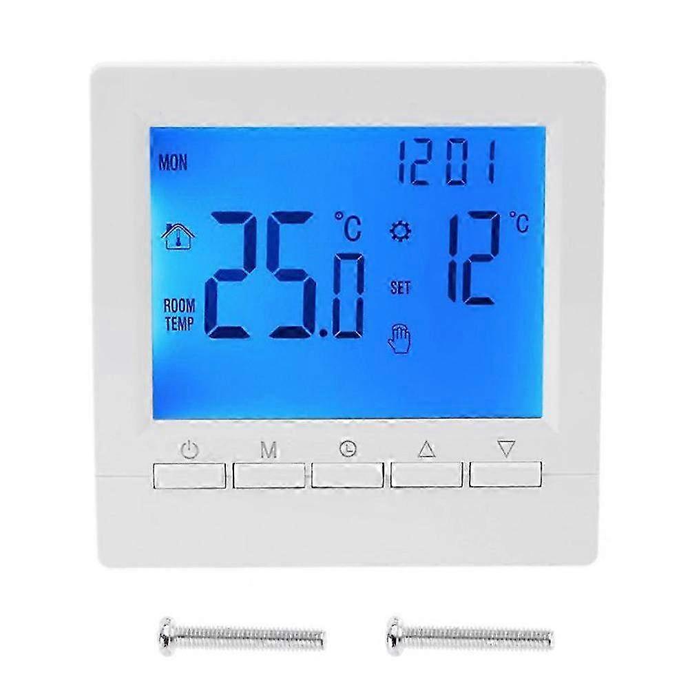 Smart Electronic Digital Thermostat with LCD Display - Wall Mounted Temperature Controller for Floor Heating Systems