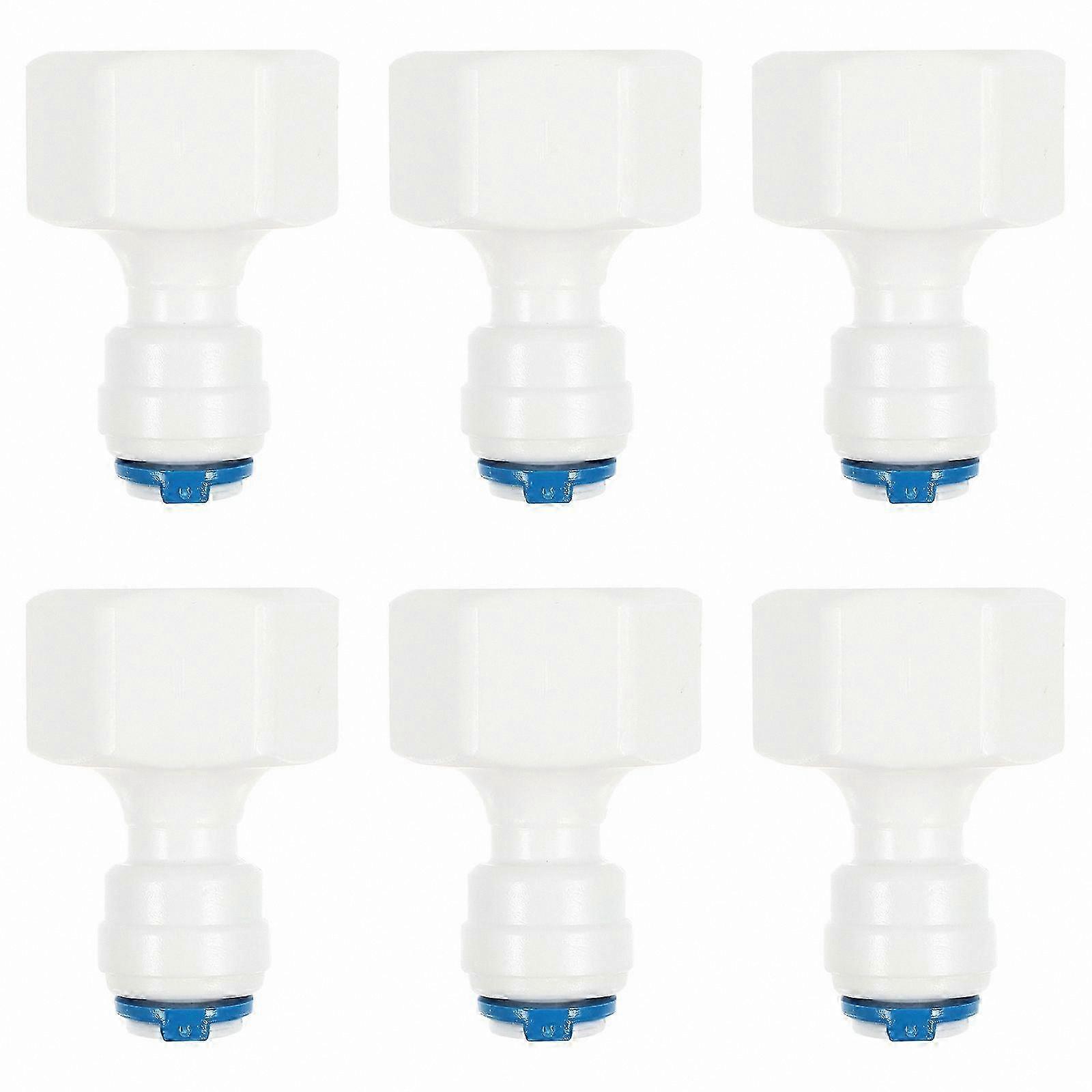 6-Pack Plastic Water Filter Adapter Kit for Quick Plumbing Connection