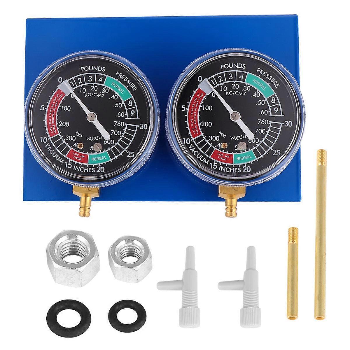 Motorcycle Vacuum Gauge for 2 Cylinder Balancing and with Metal Base Assorted Color