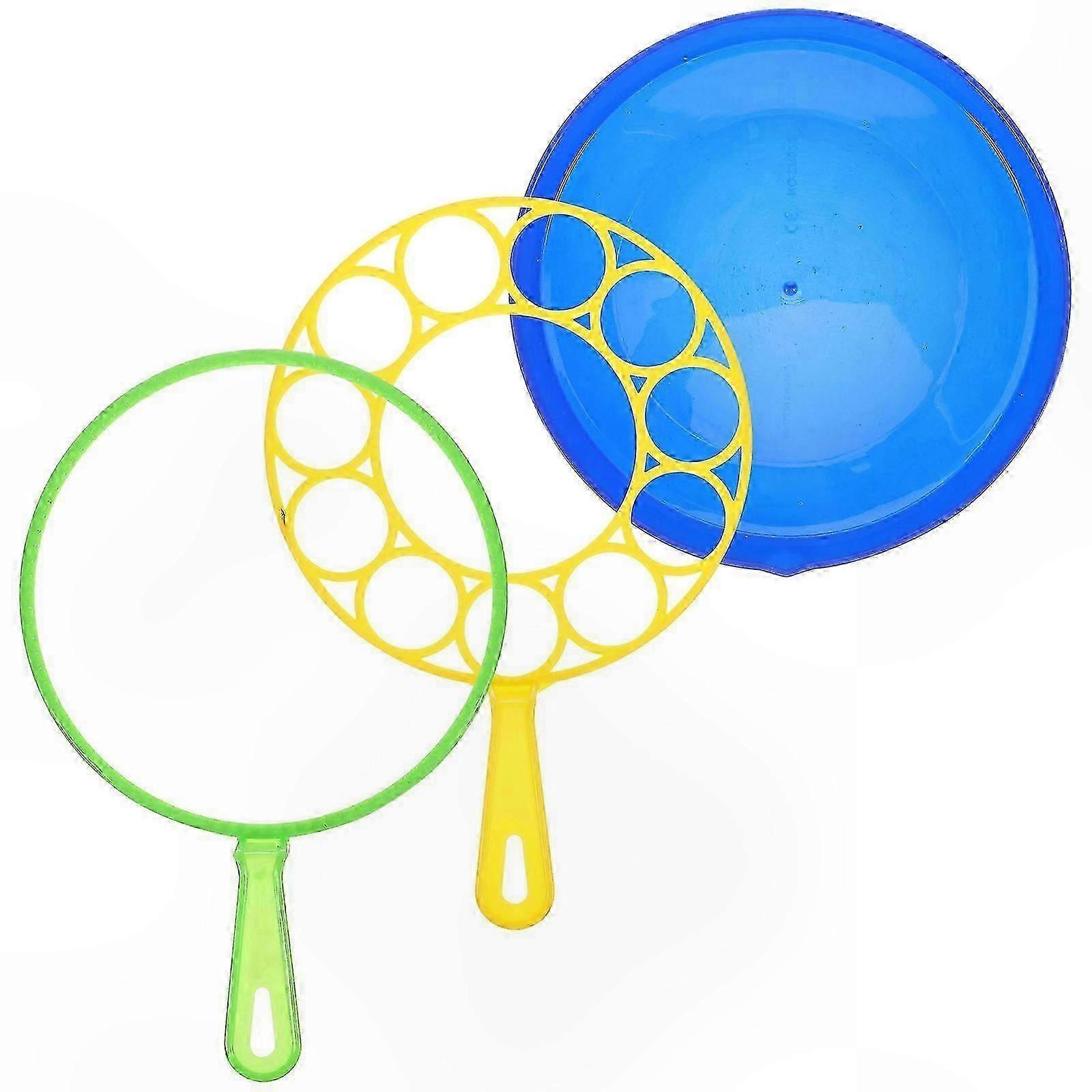 Large Bubble Wand Set with Tray and Sticks for Kids Outdoor Fun