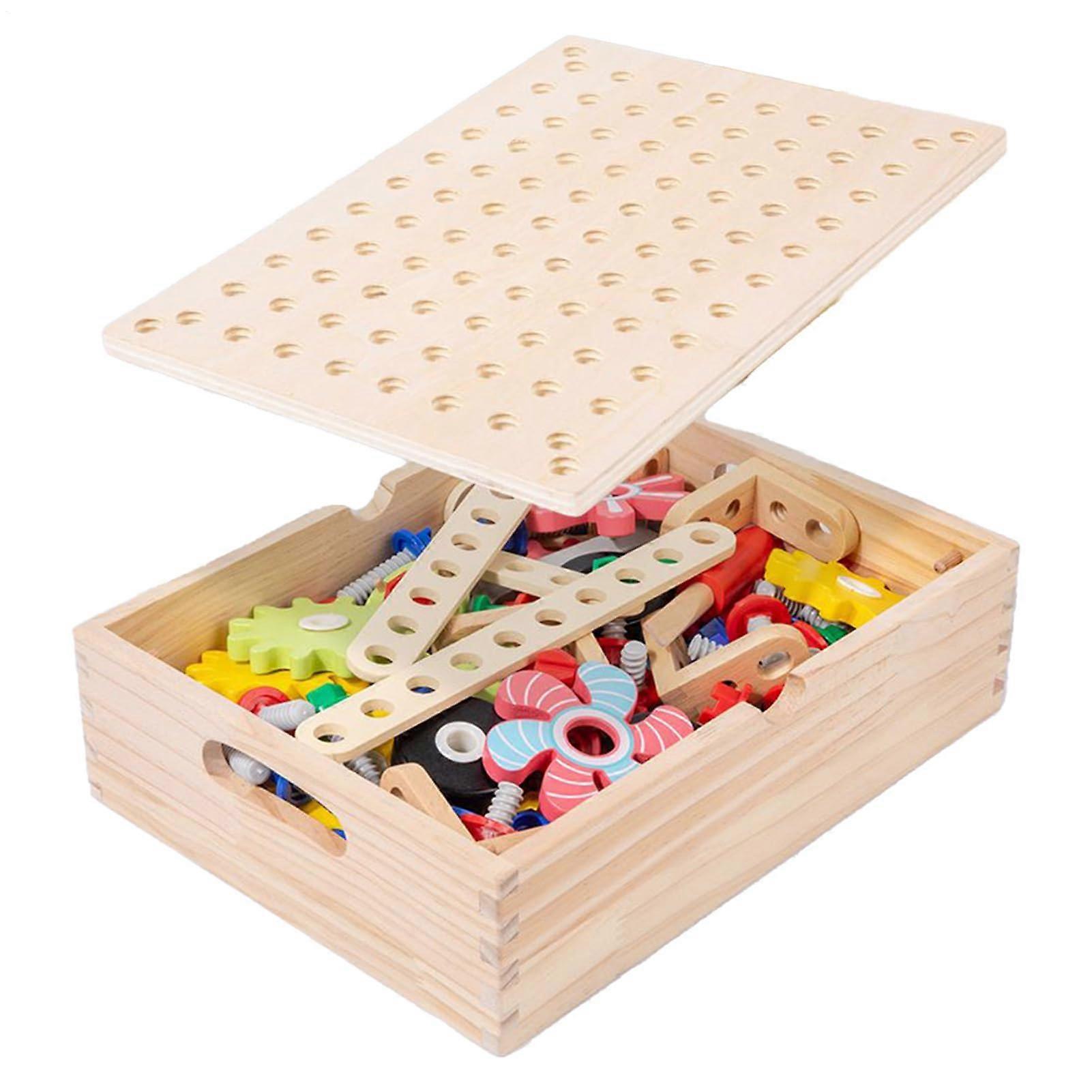 Gear Toy for Kids, Wooden Rotating Gear Puzzle Board Game Educational Learning Toy for Kindergartens and Preschools