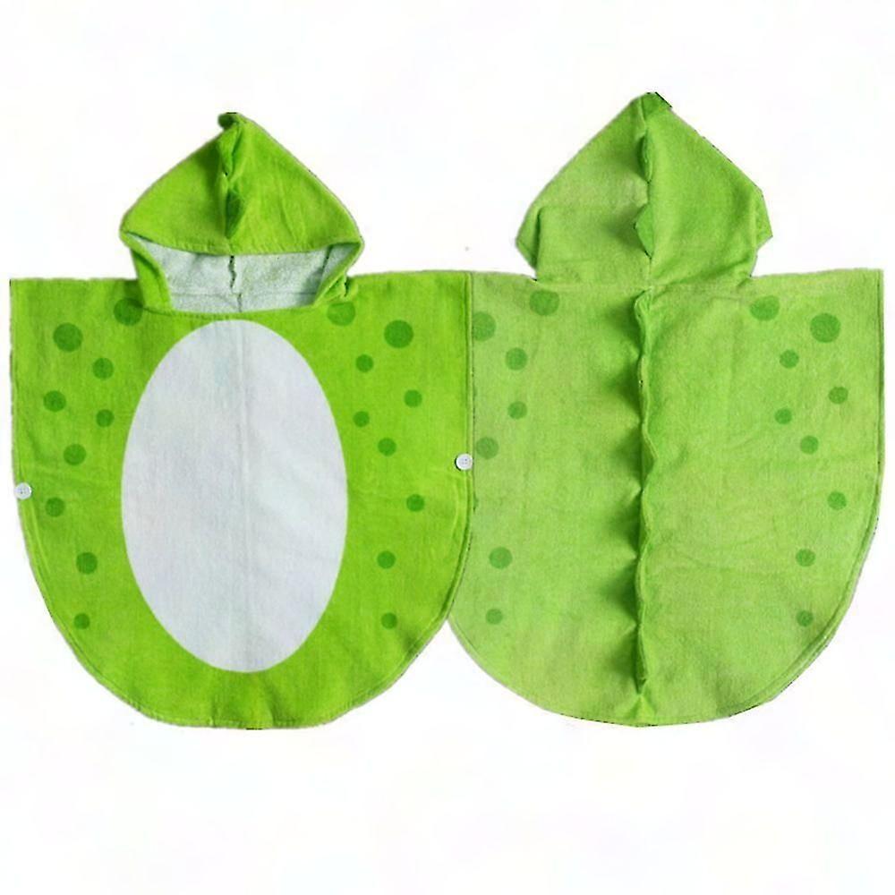 منشفة مقنعين للأطفال - منشفة حمام ديناصورات قطنية ناعمة مع غطاء للبنين والبنات ، رداء أطفال لطيف للسباحة ، شاطئ ، معطف (أخضر)