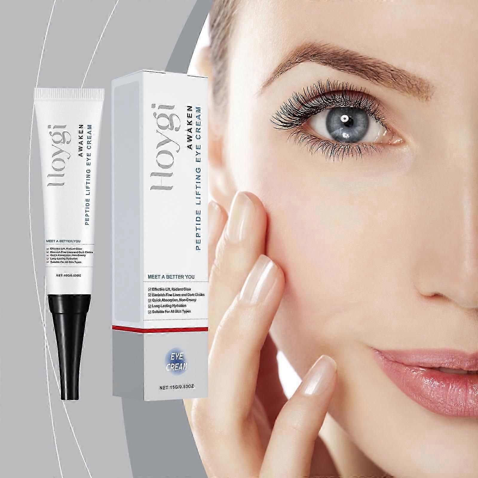 Peptide Eye Cream, كريم شد العين المضاد للانتفاخ وعلاج الهالات السوداء | كريم تحت العين ترطيب البشرة وتغذيتها وشدها