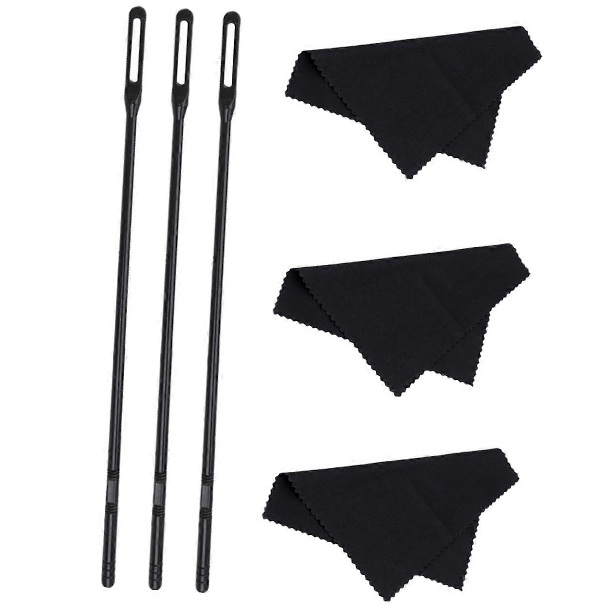 Flute Cleaning Kit with Rods and Cloths, for Flute, Clarinet, Saxophone, Portable and WaterAbsorbent