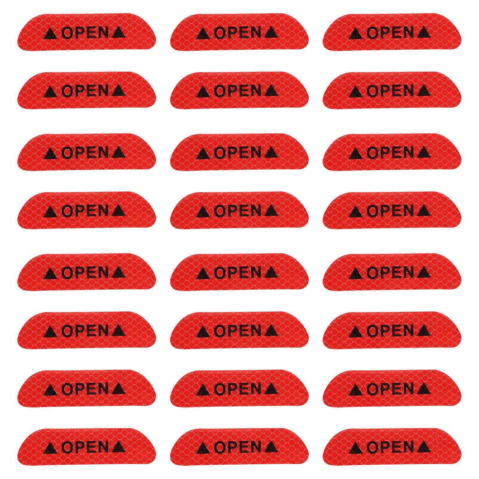 Car Door Open Reflective Strip Warning Sticker For Drivers In Dark Environment 28Pcs With Strong Adhesion