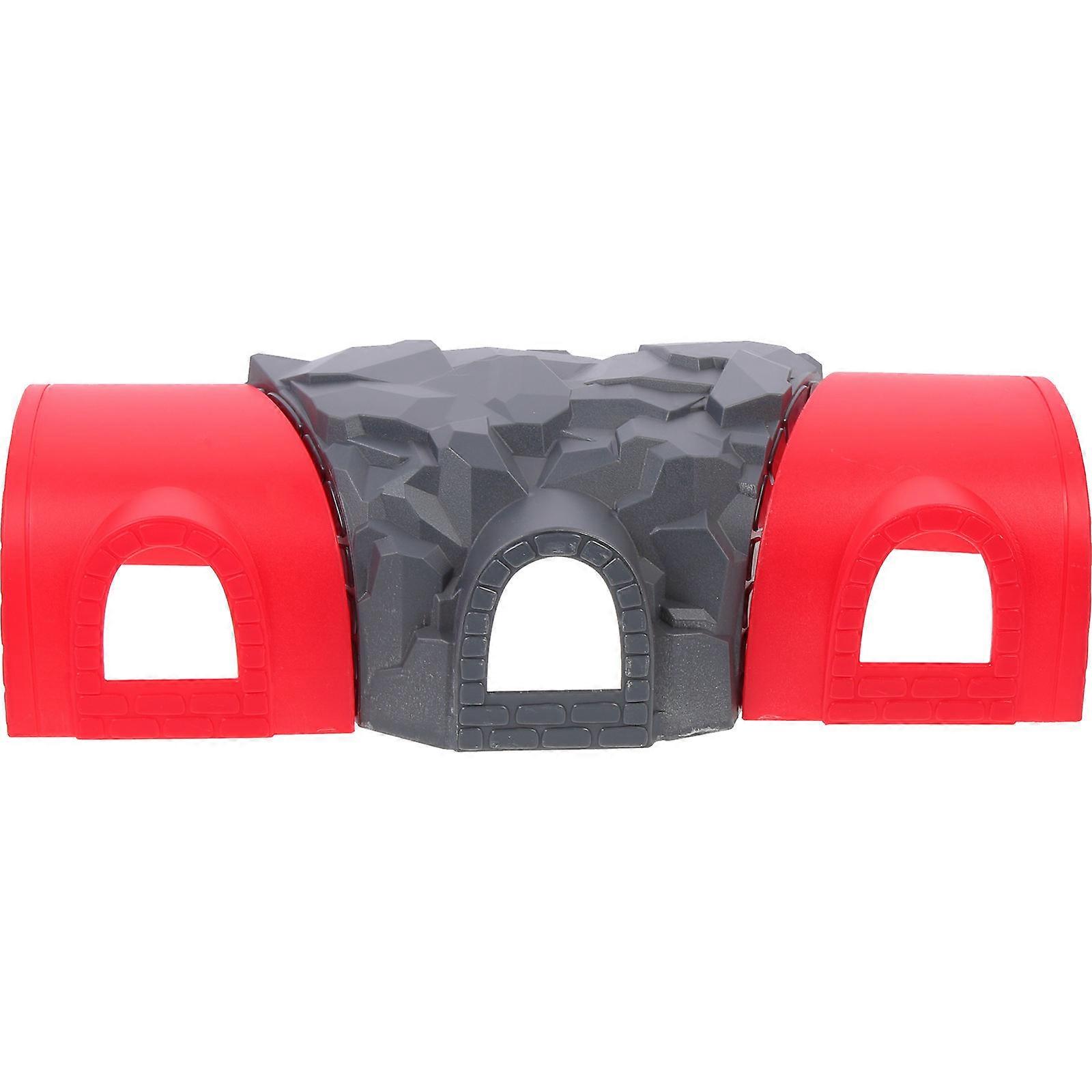 Red Decorative Tunnel Model for Kids with Fine Workmanship and Durable Plastic Perfect for Scene Building
