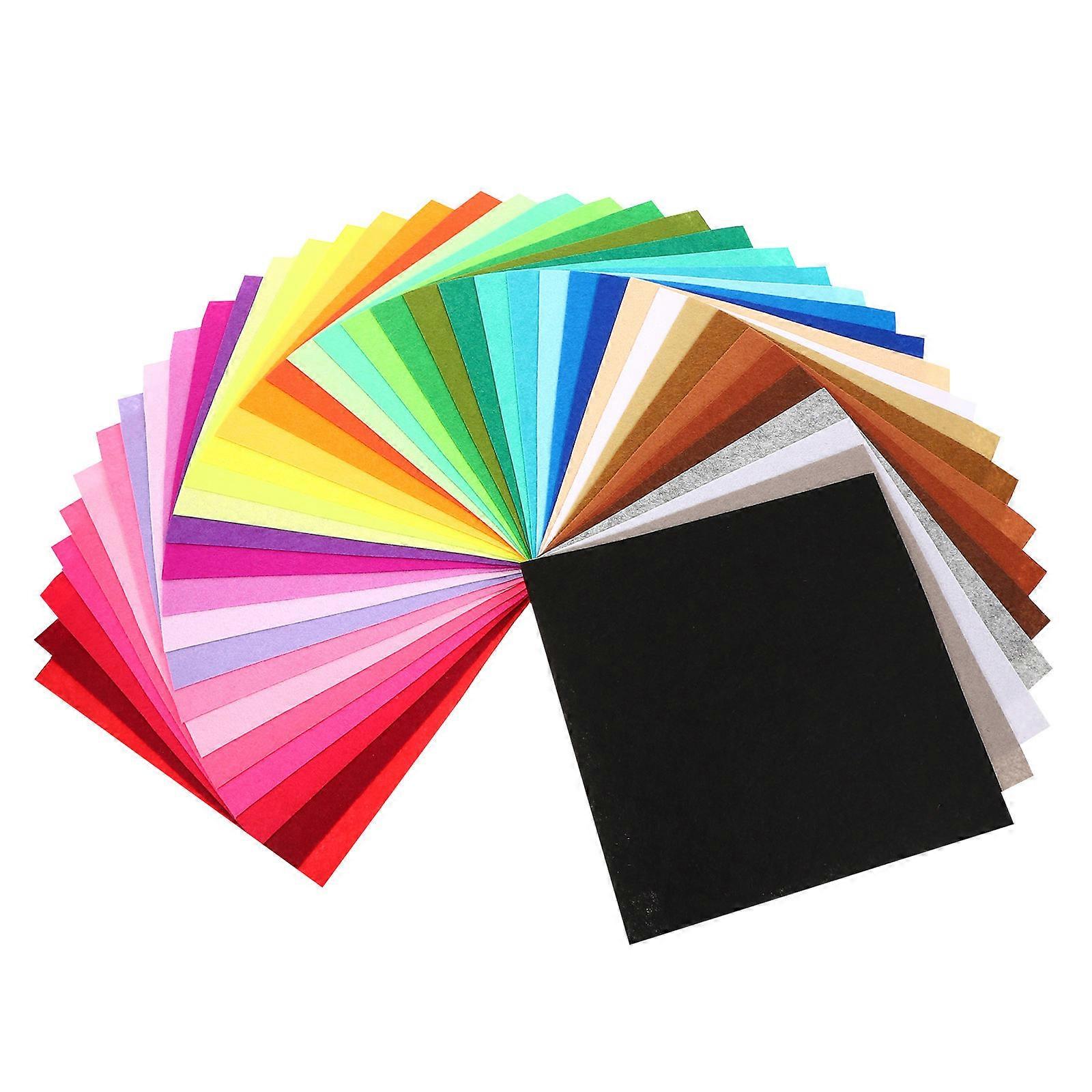 40 Sheets Assorted Colored Felt Fabric for Crafts, DIY, Sewing Projects, Costumes, and Decorations