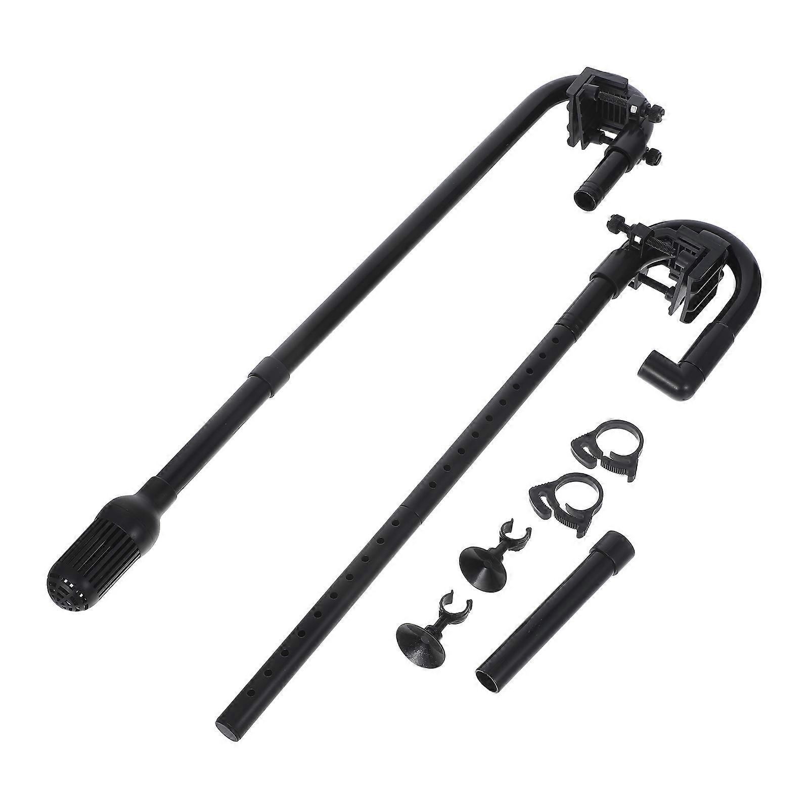 Canister Filter Hose Connector Canister Filter Inlet Outlet Tube Black Cylindrical For Fish Tank 16mm Standard Interface 1Set